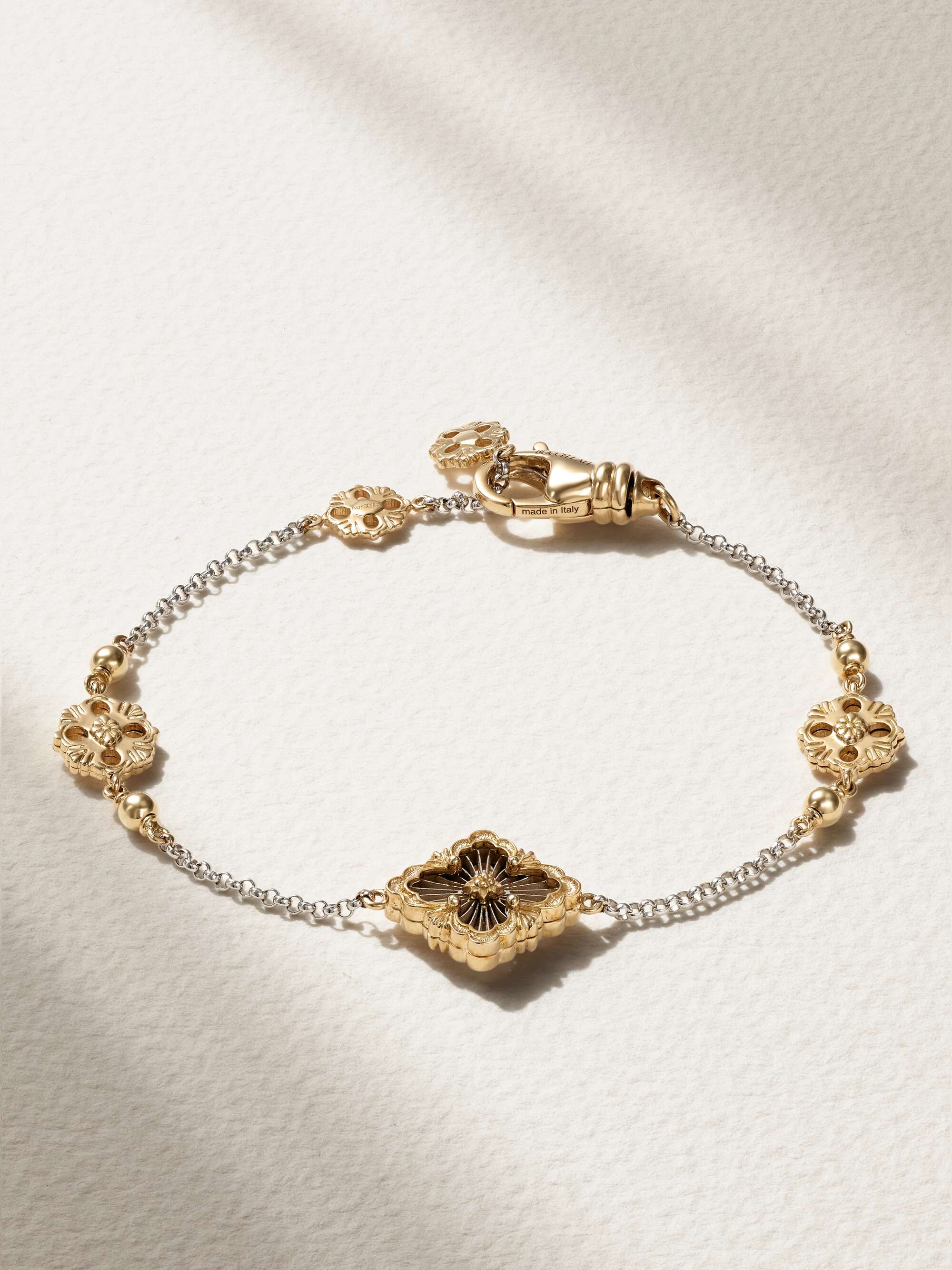 BUCCELLATI Blossoms sterling silver and gold vermeil diamond