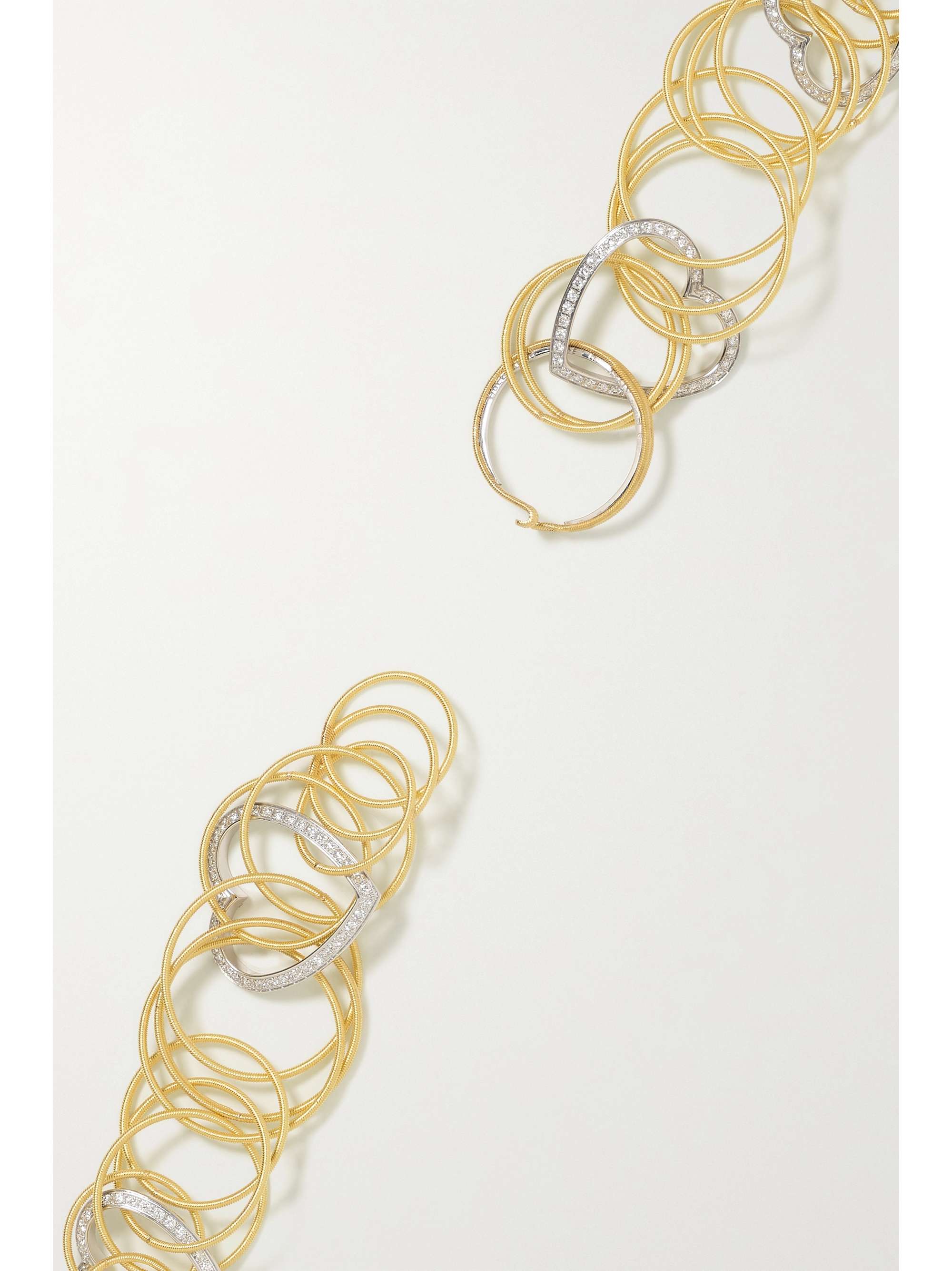 BUCCELLATI Hawaii 18-karat yellow and white gold diamond necklace