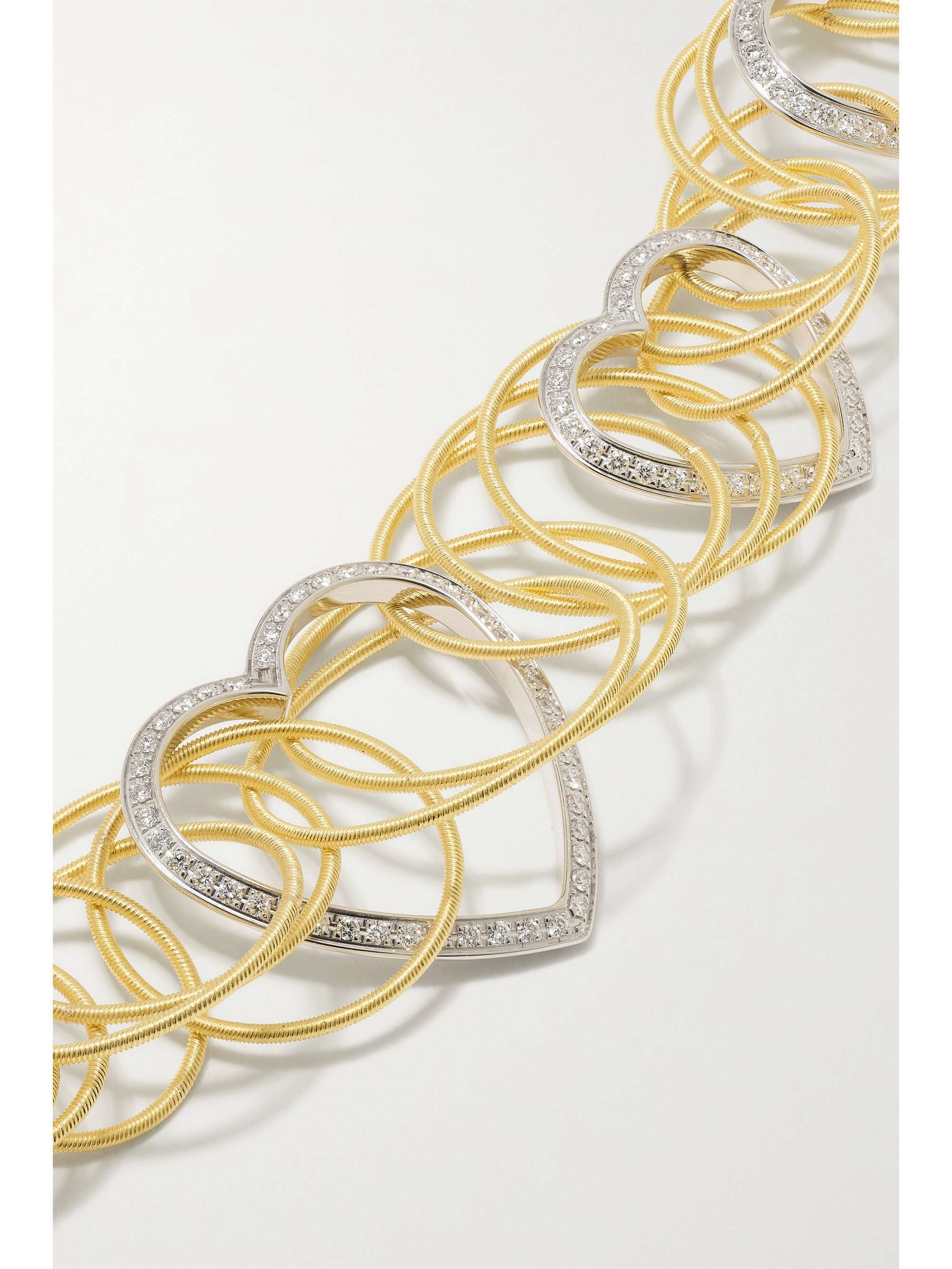 BUCCELLATI Hawaii 18-karat yellow and white gold diamond necklace