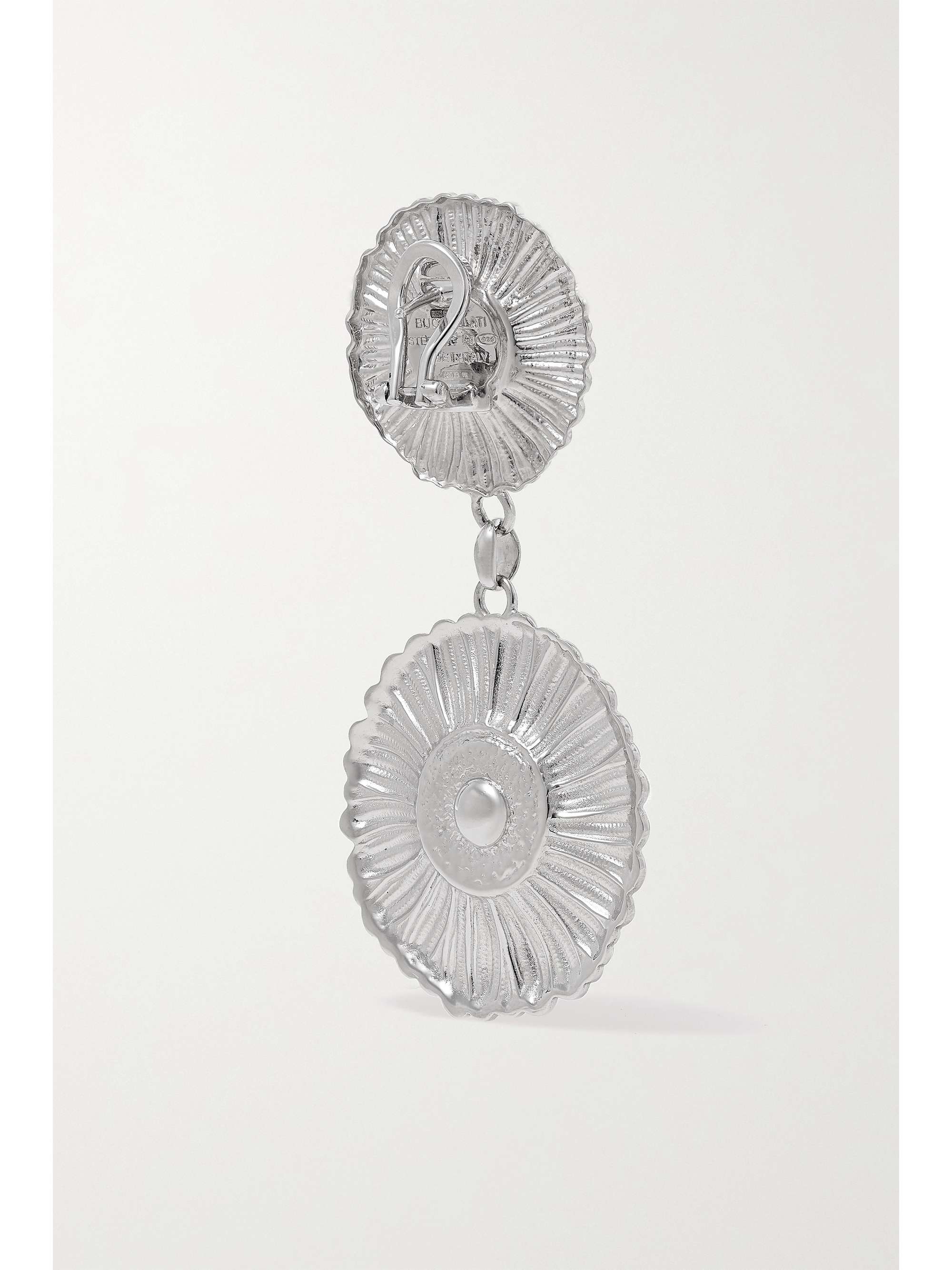 BUCCELLATI Daisy gold-plated sterling silver, agate and diamond earrings