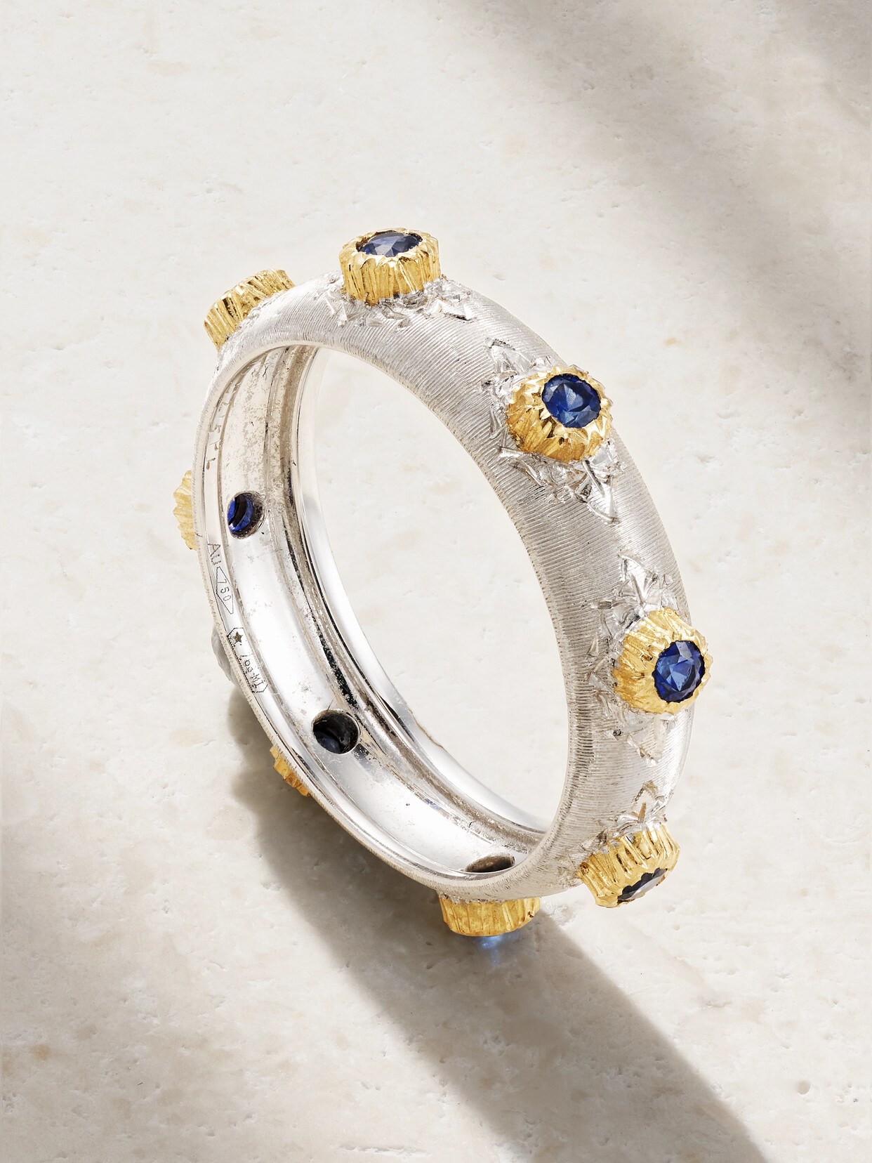 Buccellati – Eternelle Fusi 18-karat White And Yellow Gold Sapphire Ring – White gold