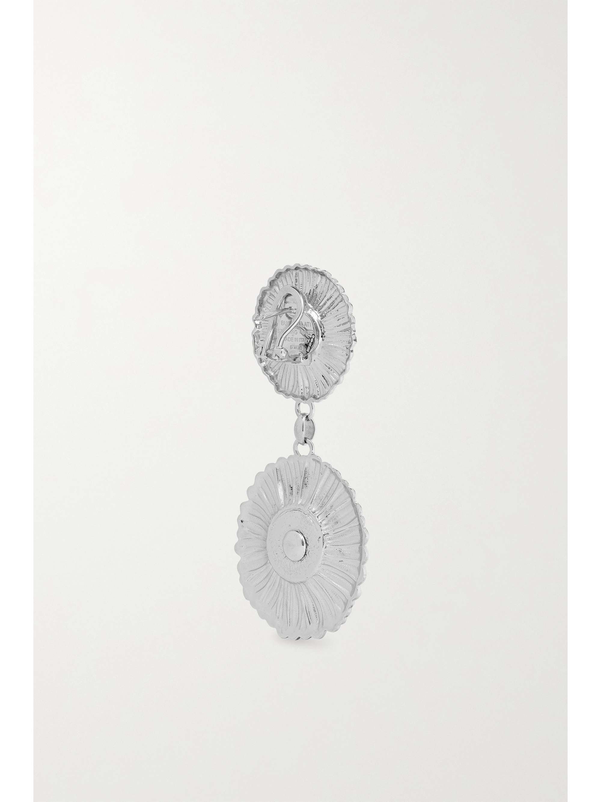 BUCCELLATI Daisy gold-plated sterling silver, agate and diamond earrings