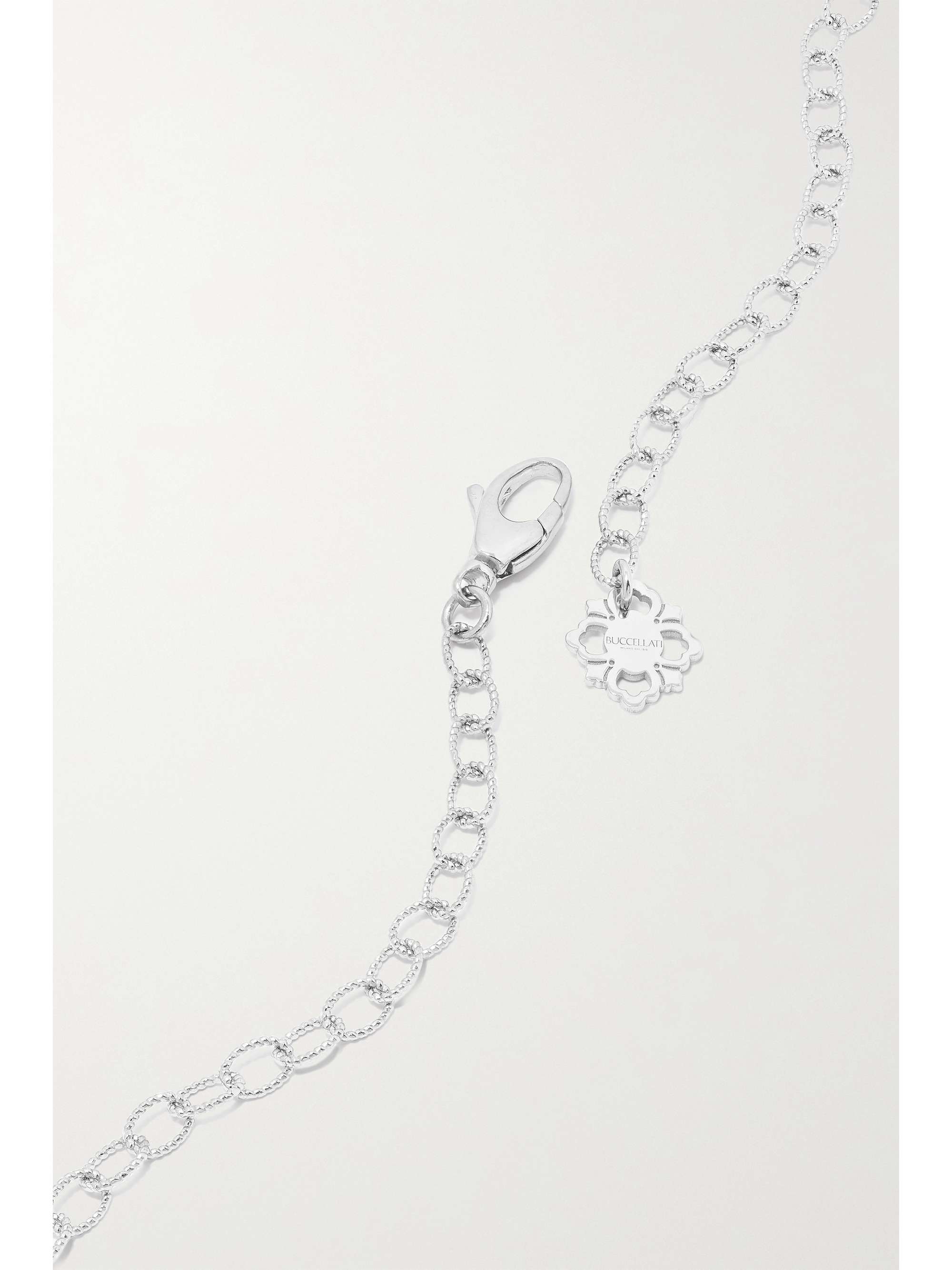 BUCCELLATI Blossom sterling silver and gold-plated, jasper and diamond necklace