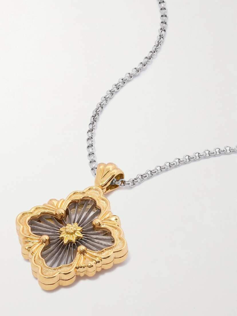 Buccellati Opera Tulle 18-karat Yellow And White Gold Necklace