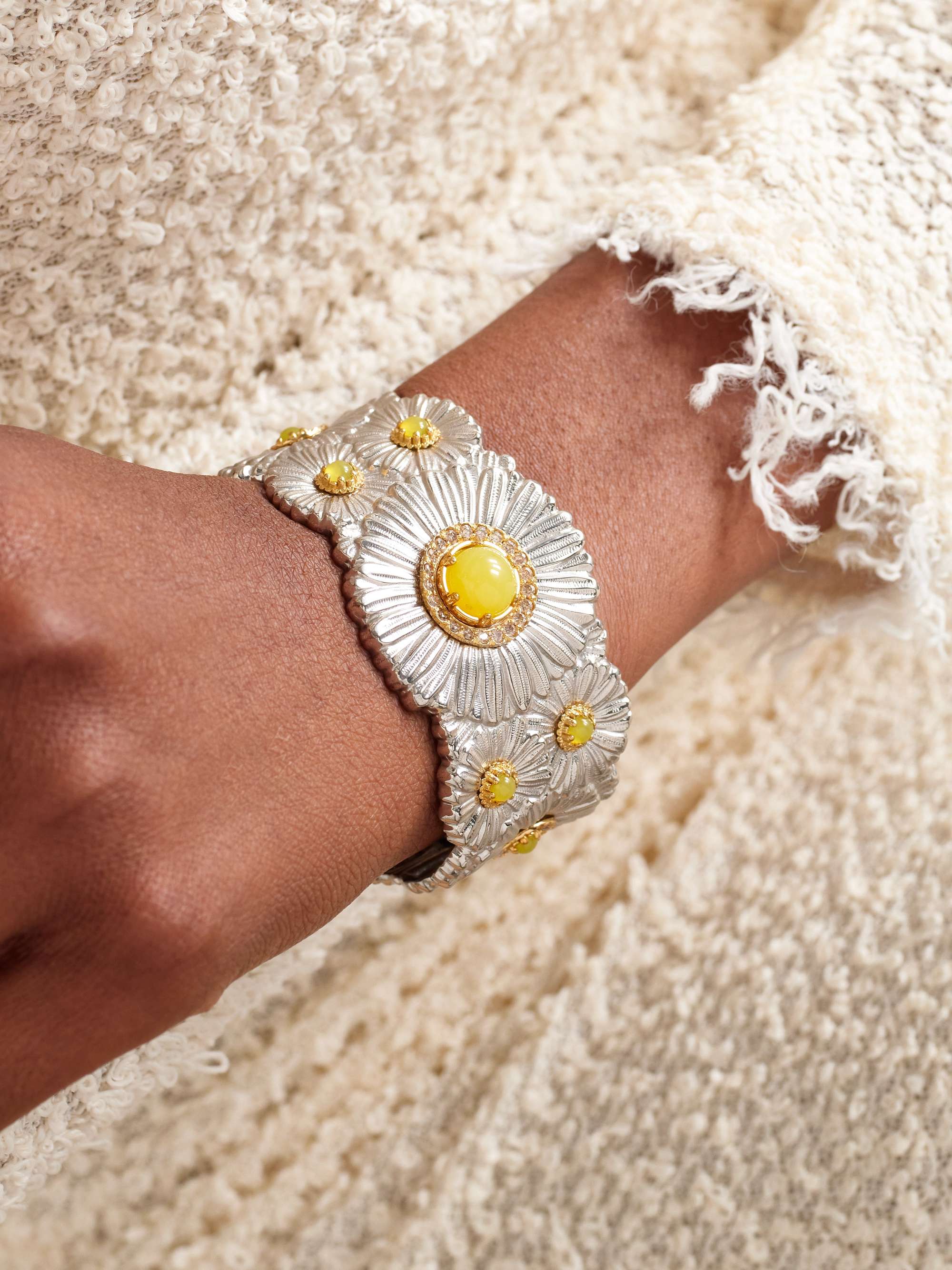BUCCELLATI Blossoms Daisy sterling silver and gold vermeil