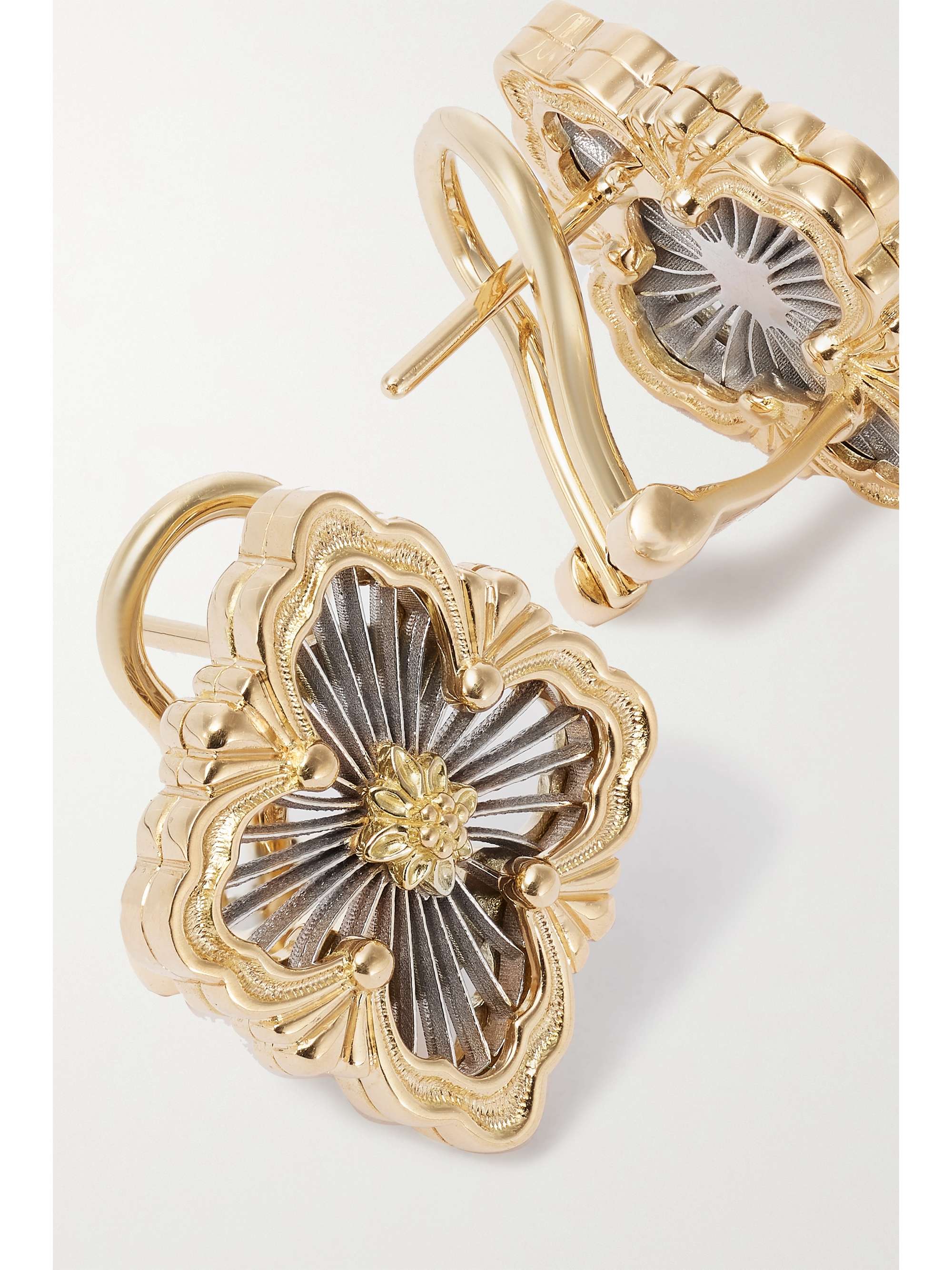 BUCCELLATI Boucles d'oreilles en or 18 carats (750/1000) et émail Opera Tulle