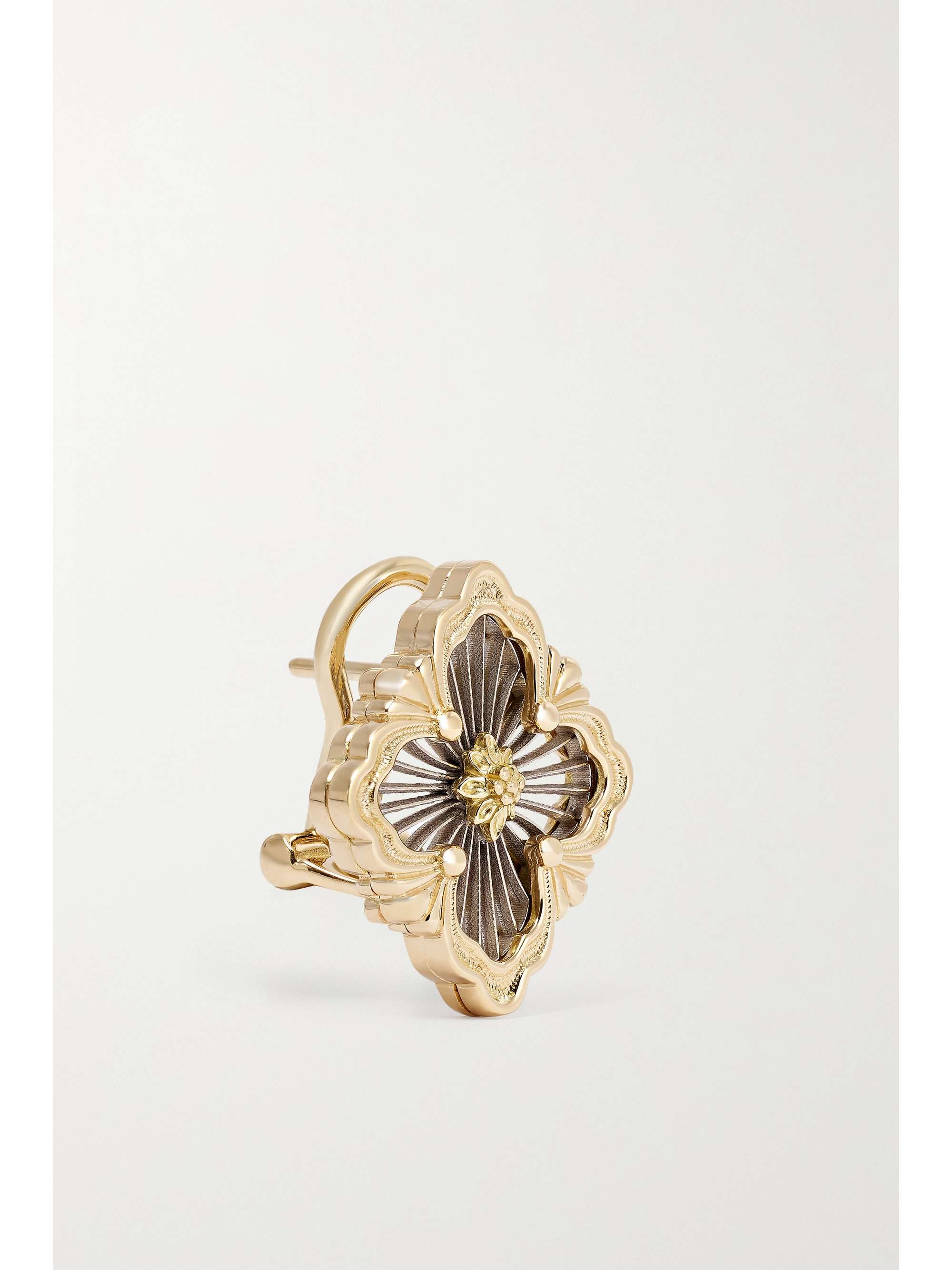 BUCCELLATI Boucles d'oreilles en or 18 carats (750/1000) et émail Opera Tulle