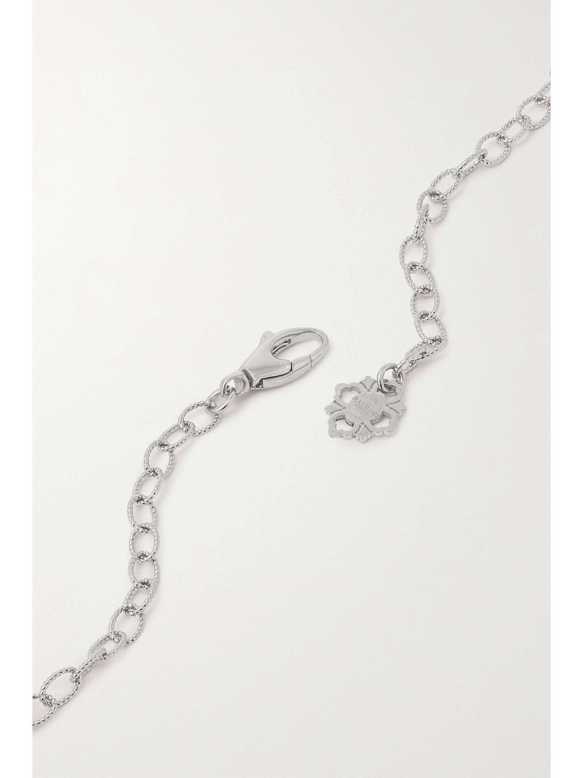 BUCCELLATI Blossom sterling silver and gold-plated, jasper and diamond necklace
