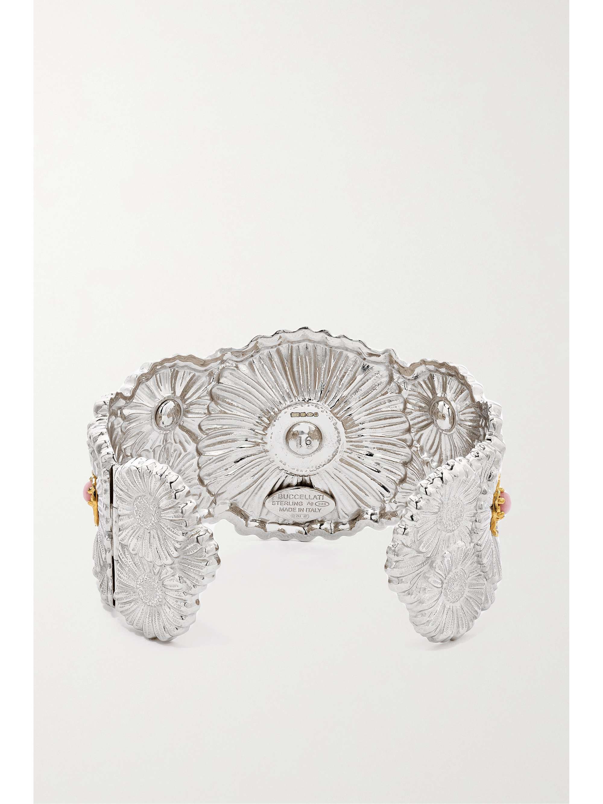 BUCCELLATI Daisy Blossoms gold-plated, agate and diamond cuff