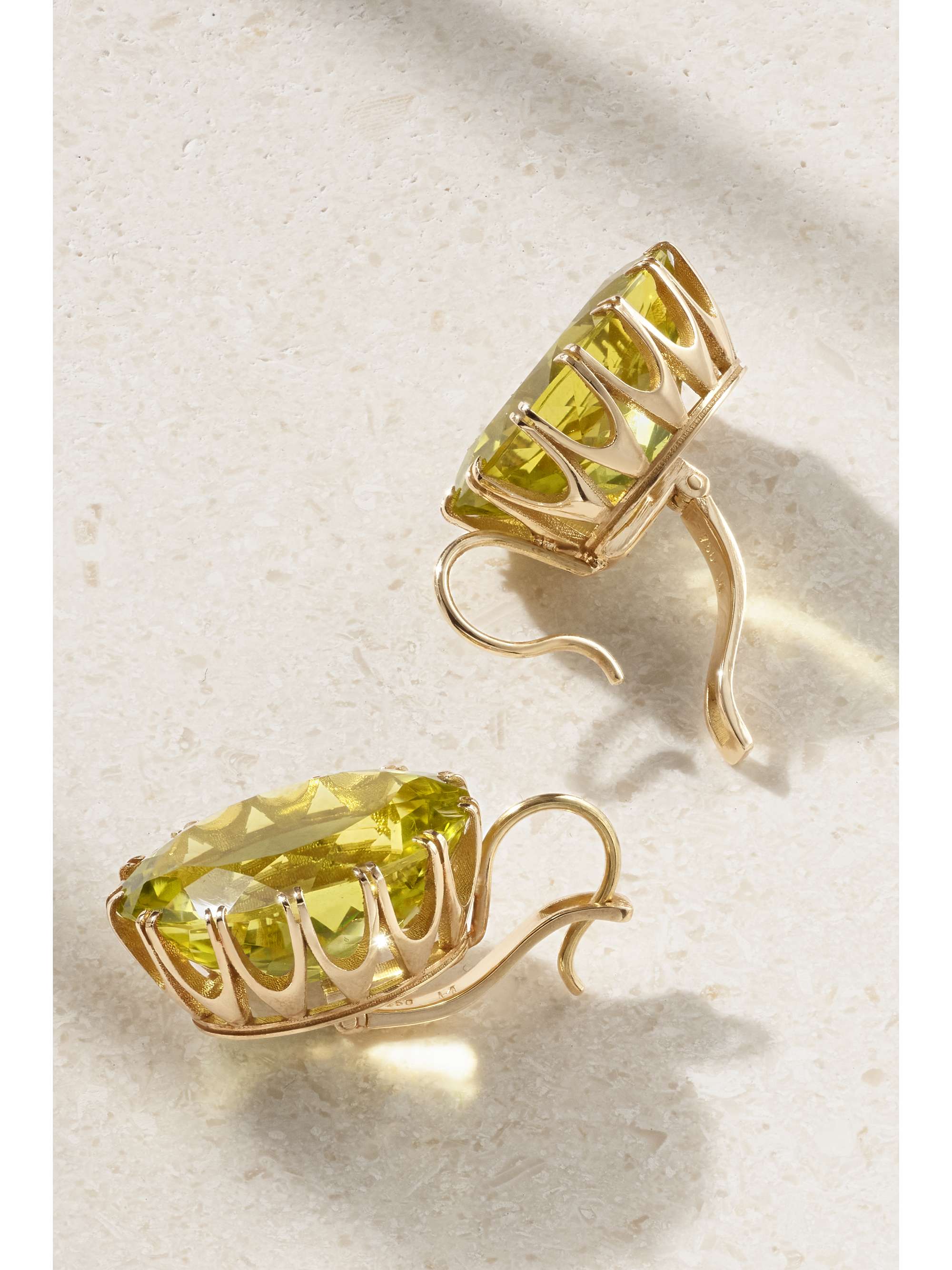 ILEANA MAKRI Crown 18-karat gold topaz earrings