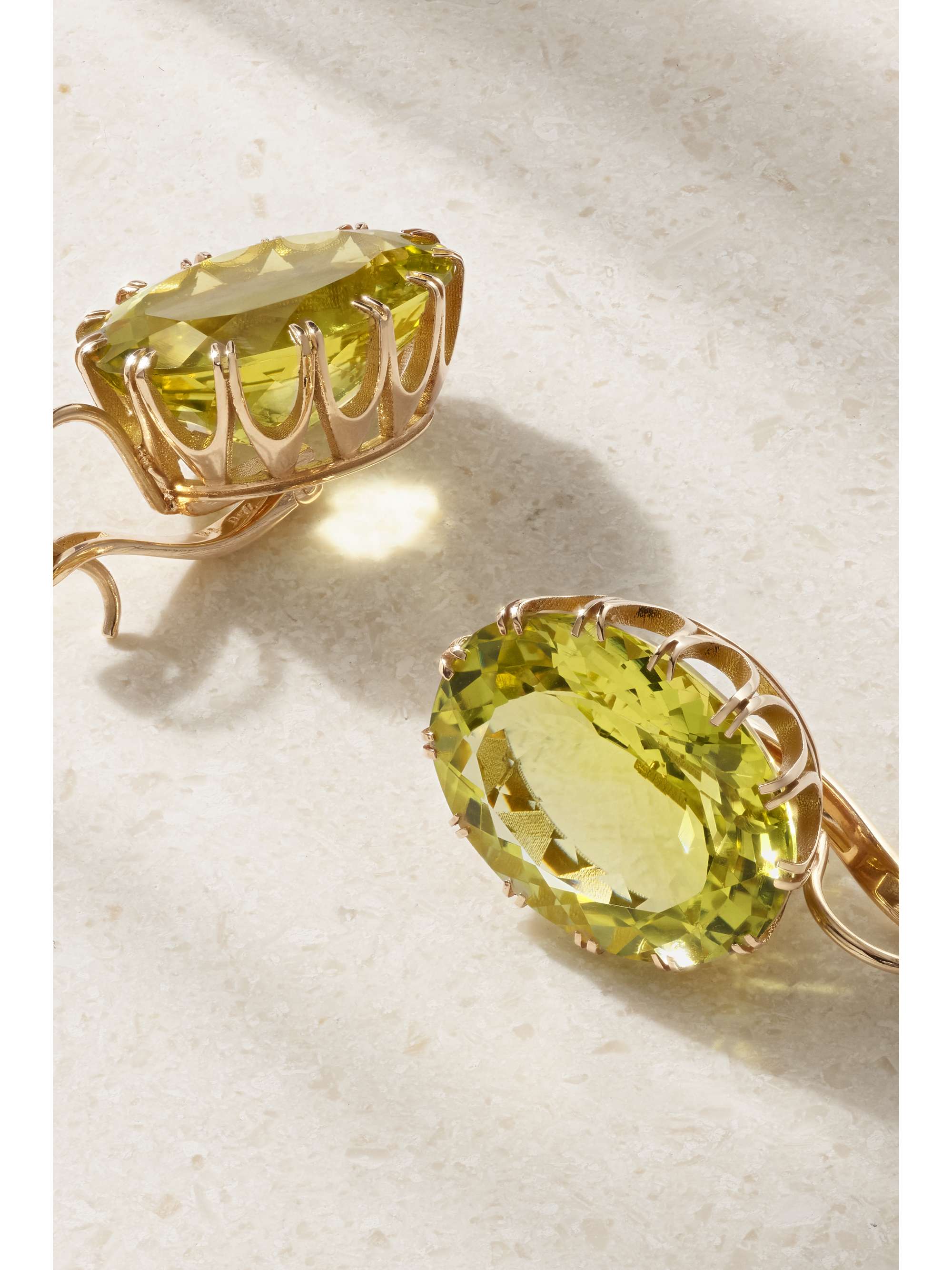 ILEANA MAKRI Crown 18-karat gold topaz earrings