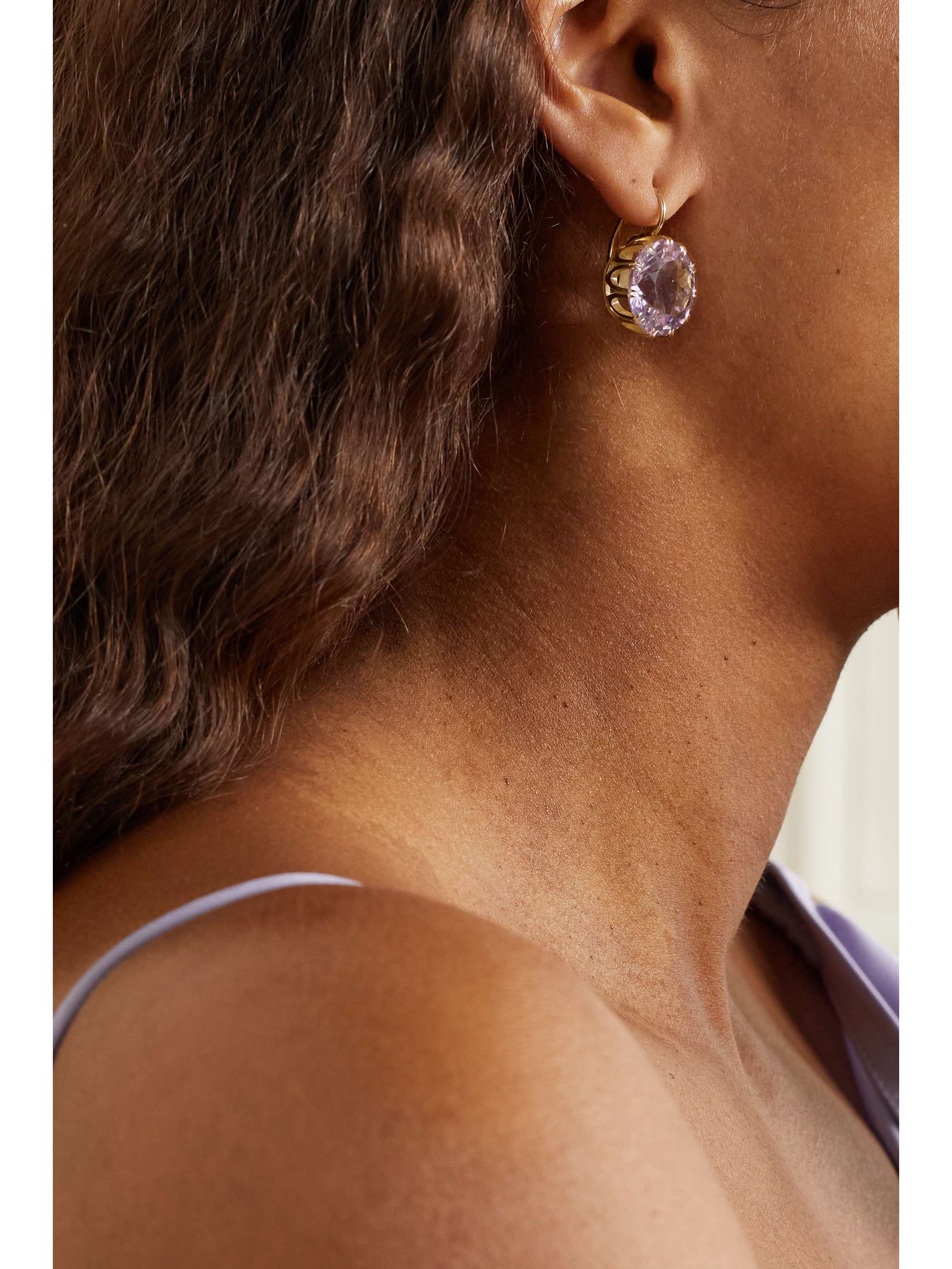 ILEANA MAKRI Crown 18-karat gold topaz earrings