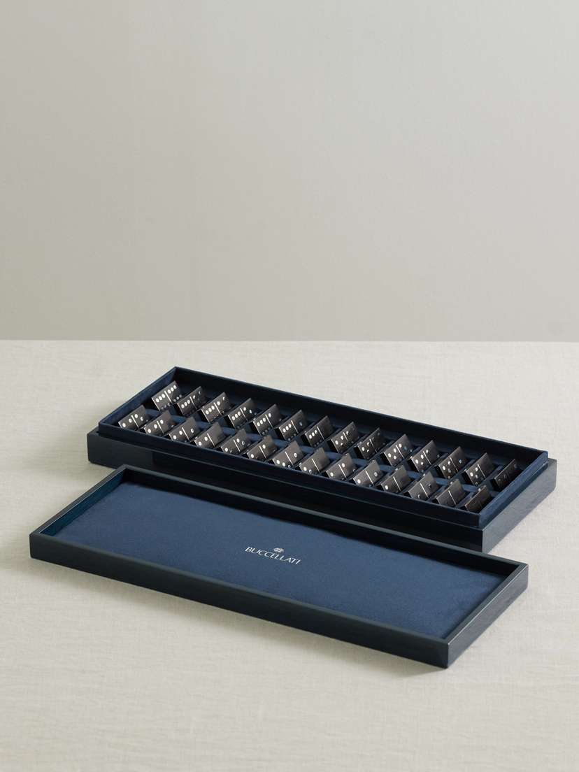 Buccellati Silver And Ebony Dominoes Set