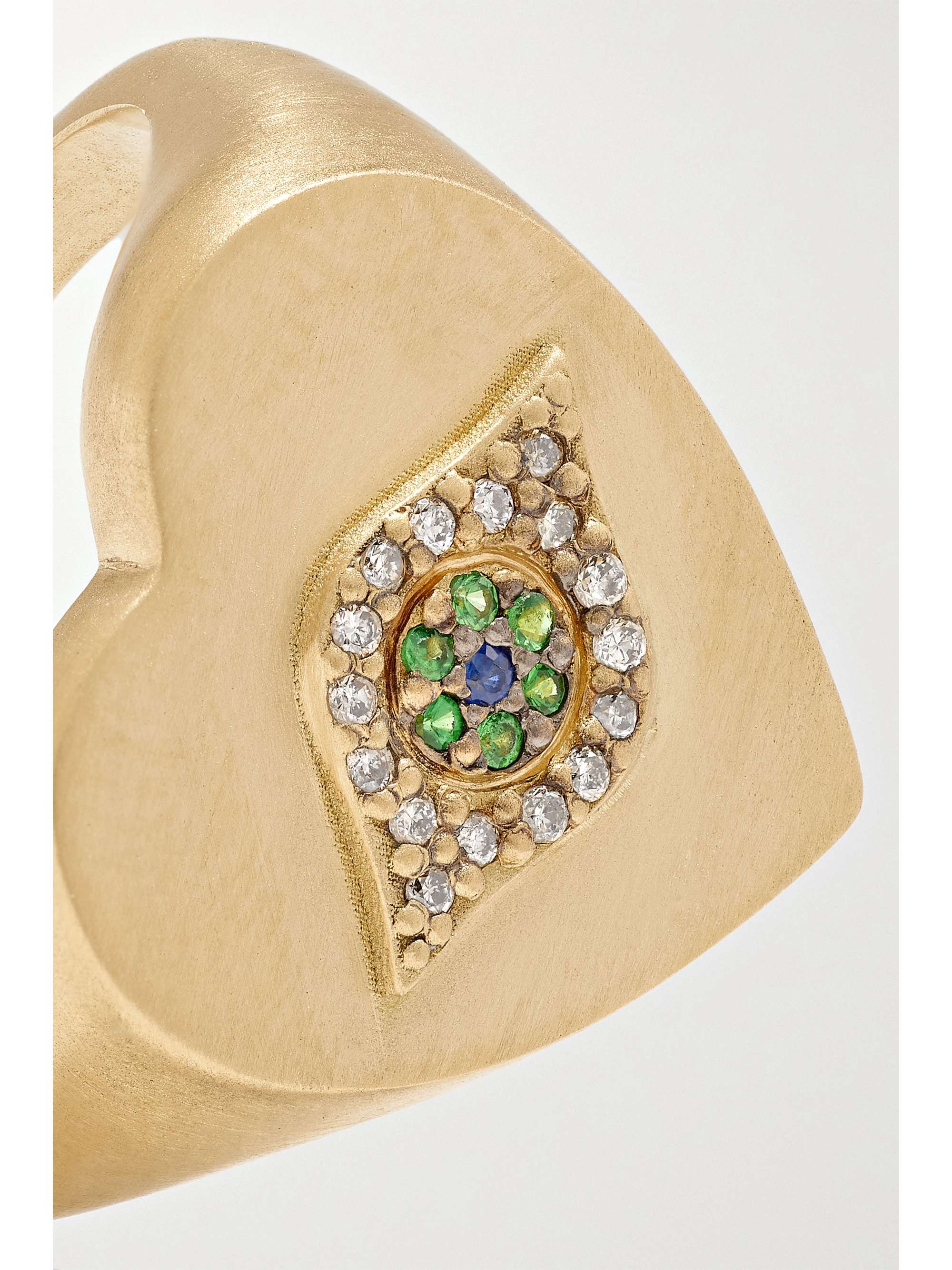 ILEANA MAKRI Golden Dawn Ring aus 18 Karat Gold mit mehreren Steinen