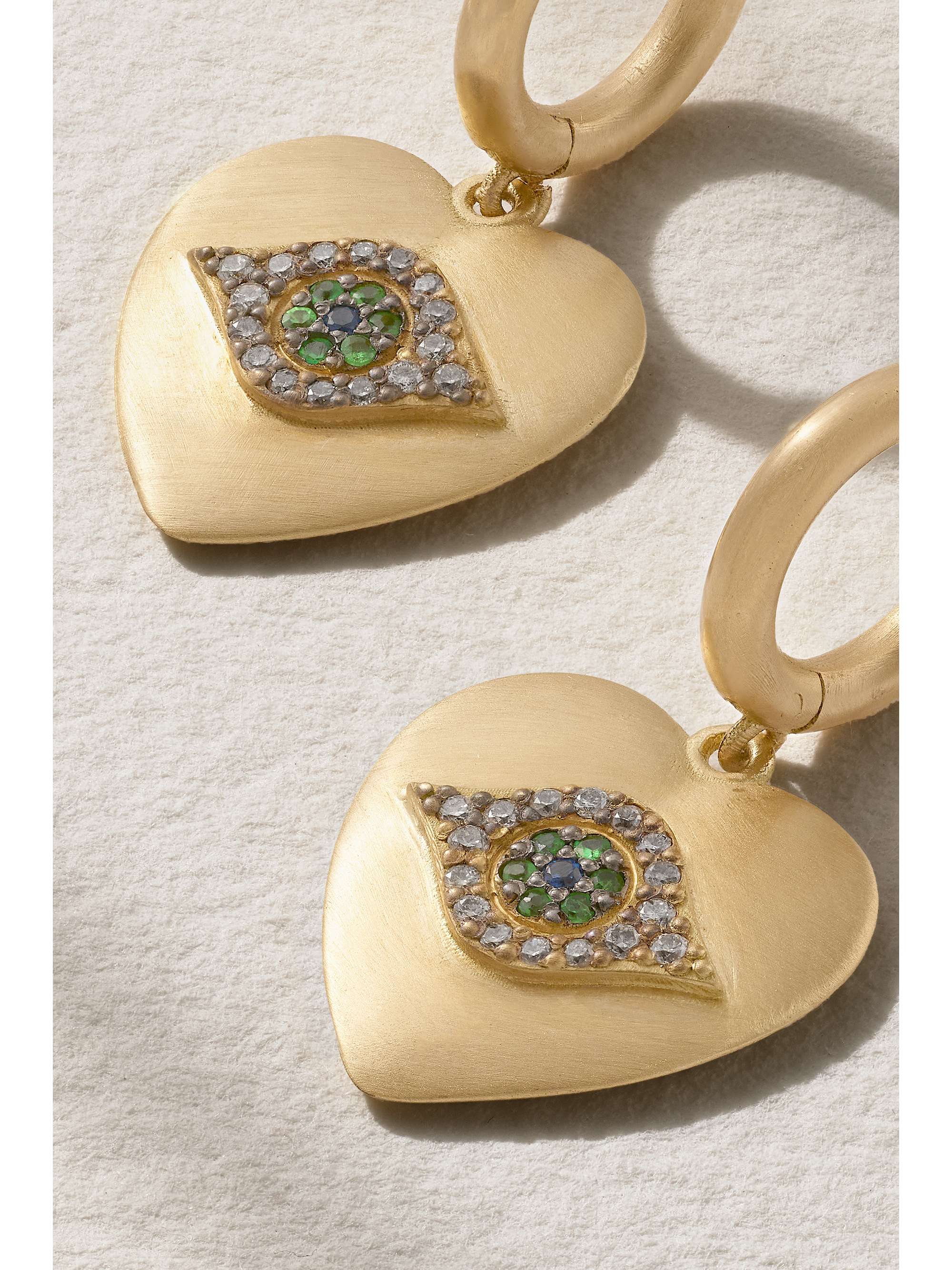 ILEANA MAKRI Golden Dawn 18-karat gold multi-stone earrings