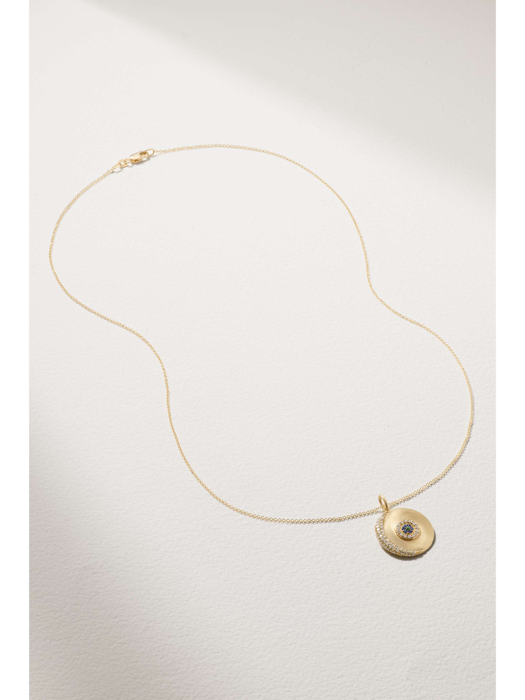 ILEANA MAKRI Lunar Eclipse Kette aus 18 Karat Gold mit mehreren Steinen
