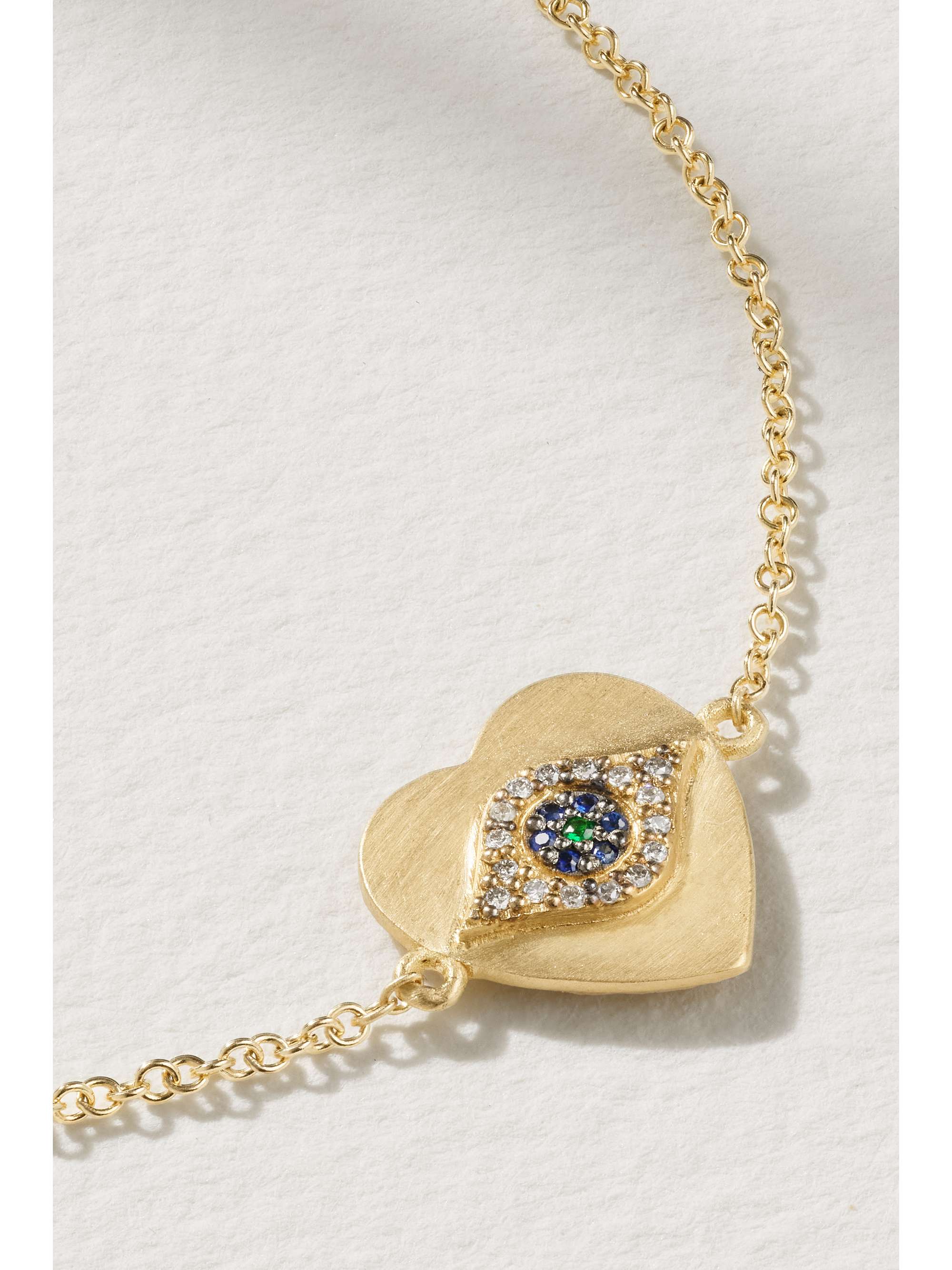 ILEANA MAKRI Golden Dawn Armband aus 18 Karat Gold mit mehreren Steinen