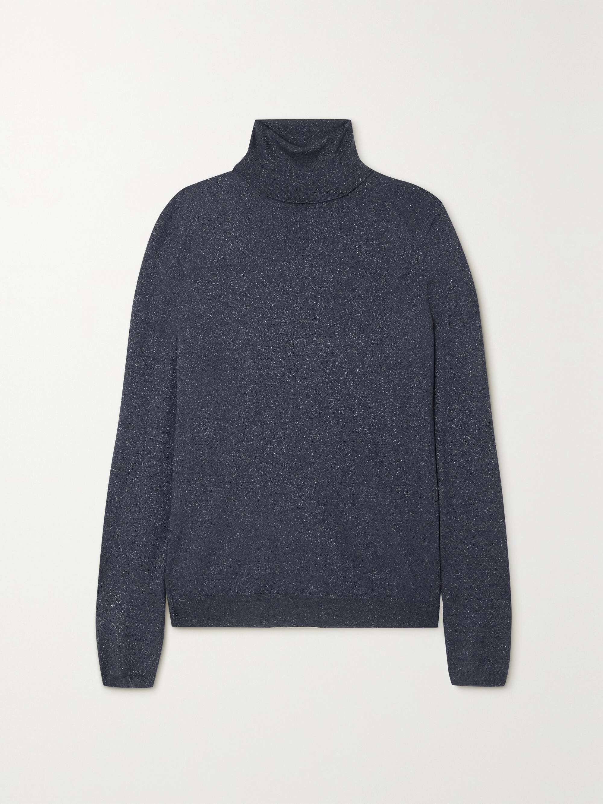 BRUNELLO CUCINELLI كنزة بياقة طويلة من مزيجٍ من الكشمير بلمعة معدنية