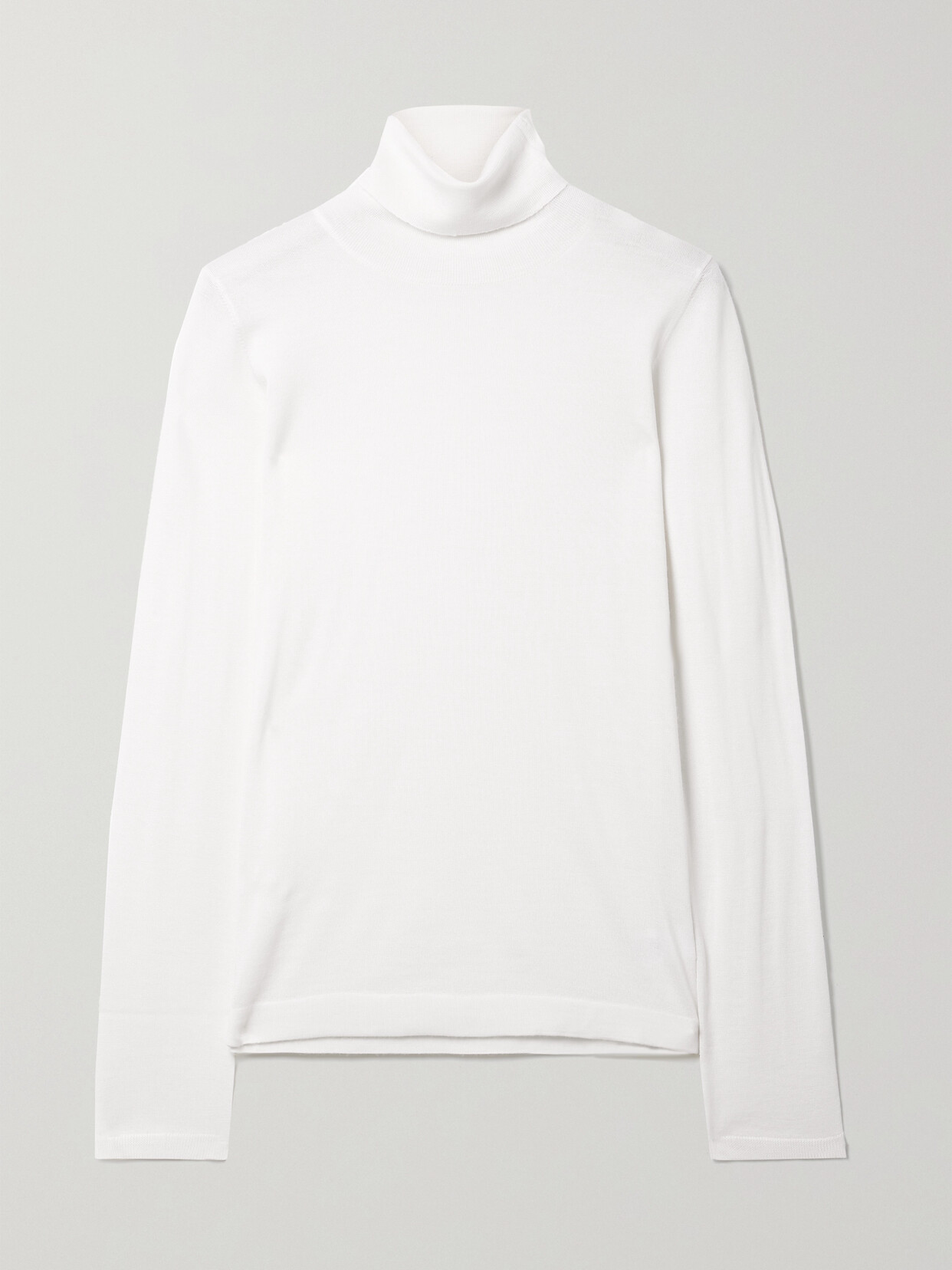 Brunello Cucinelli Cashmere And Silk-blend Turtleneck Sweater - White