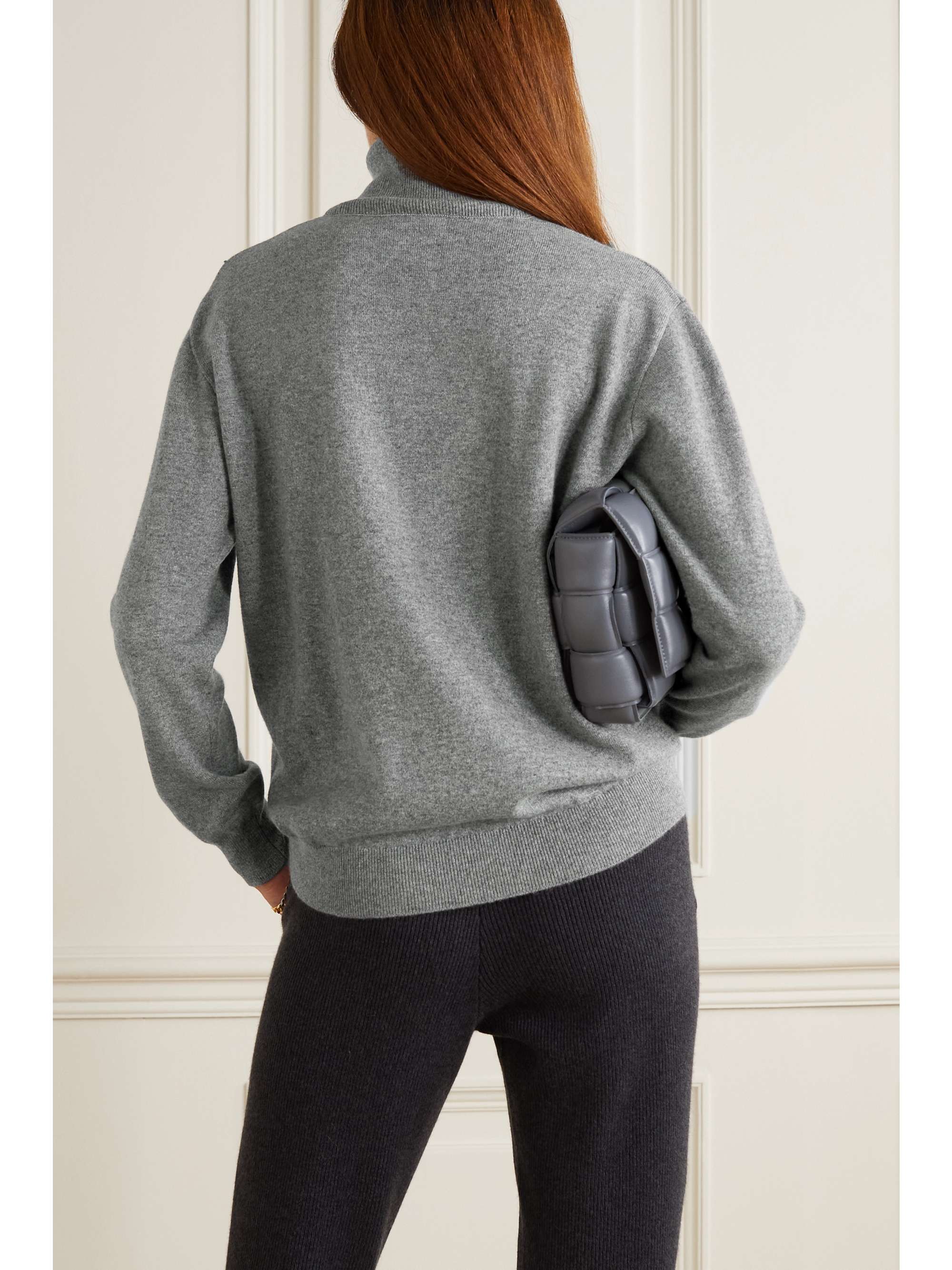 BRUNELLO CUCINELLI Bead-embellished cashmere turtleneck sweater