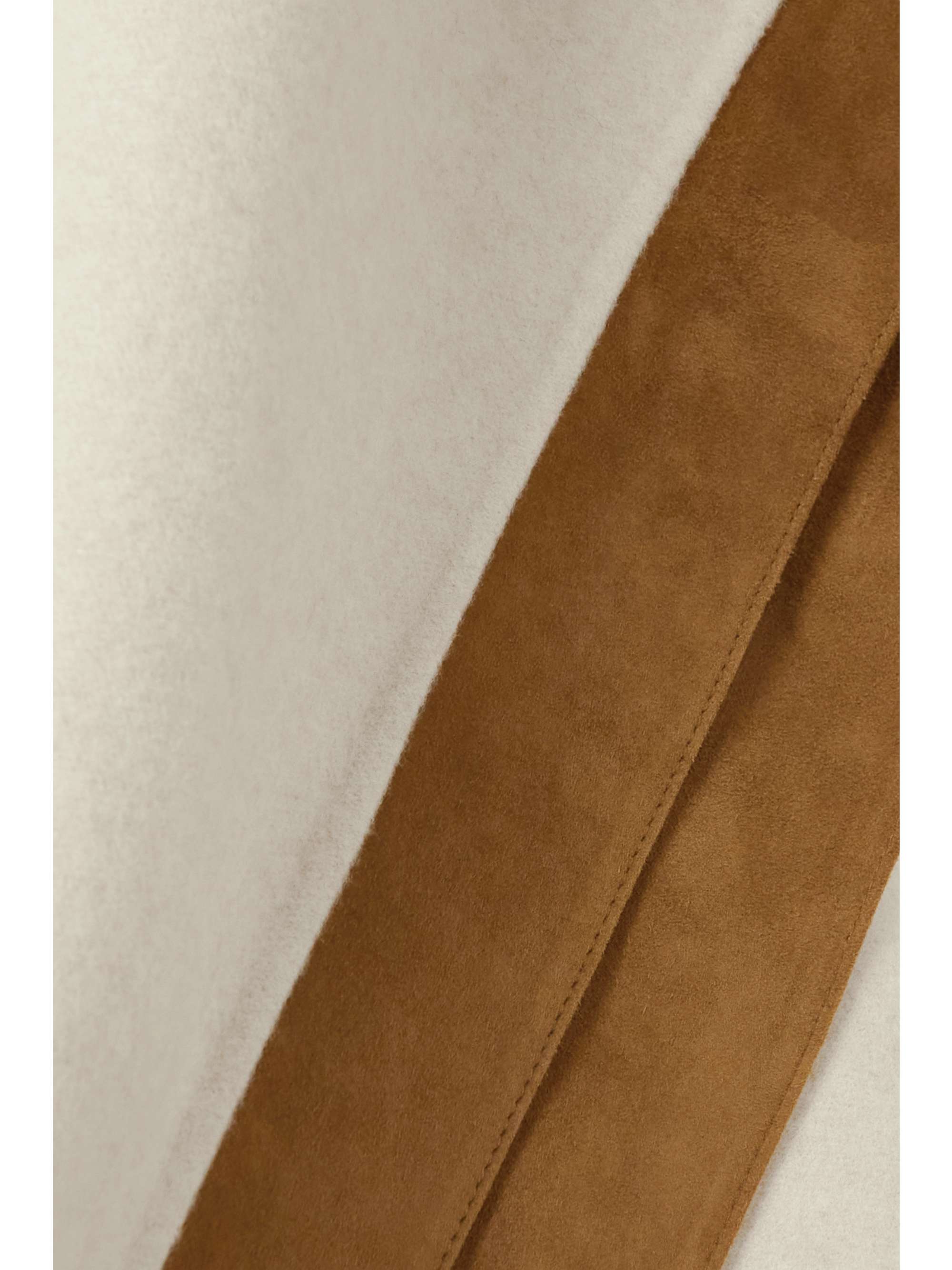 LORO PIANA Chandra hooded suede and shell-trimmed cashmere cape