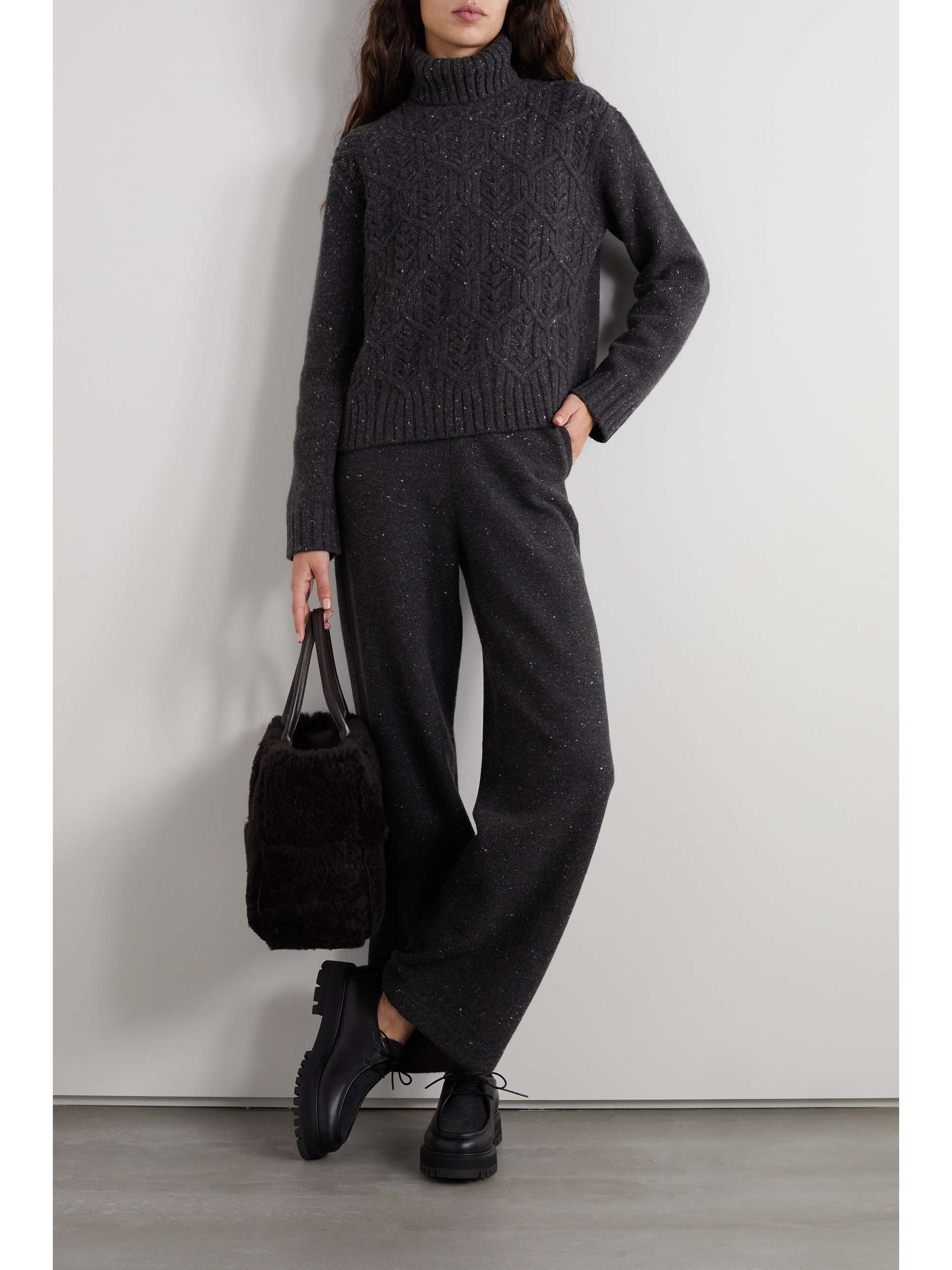 LORO PIANA Pontaccio cashmere wide-leg pants