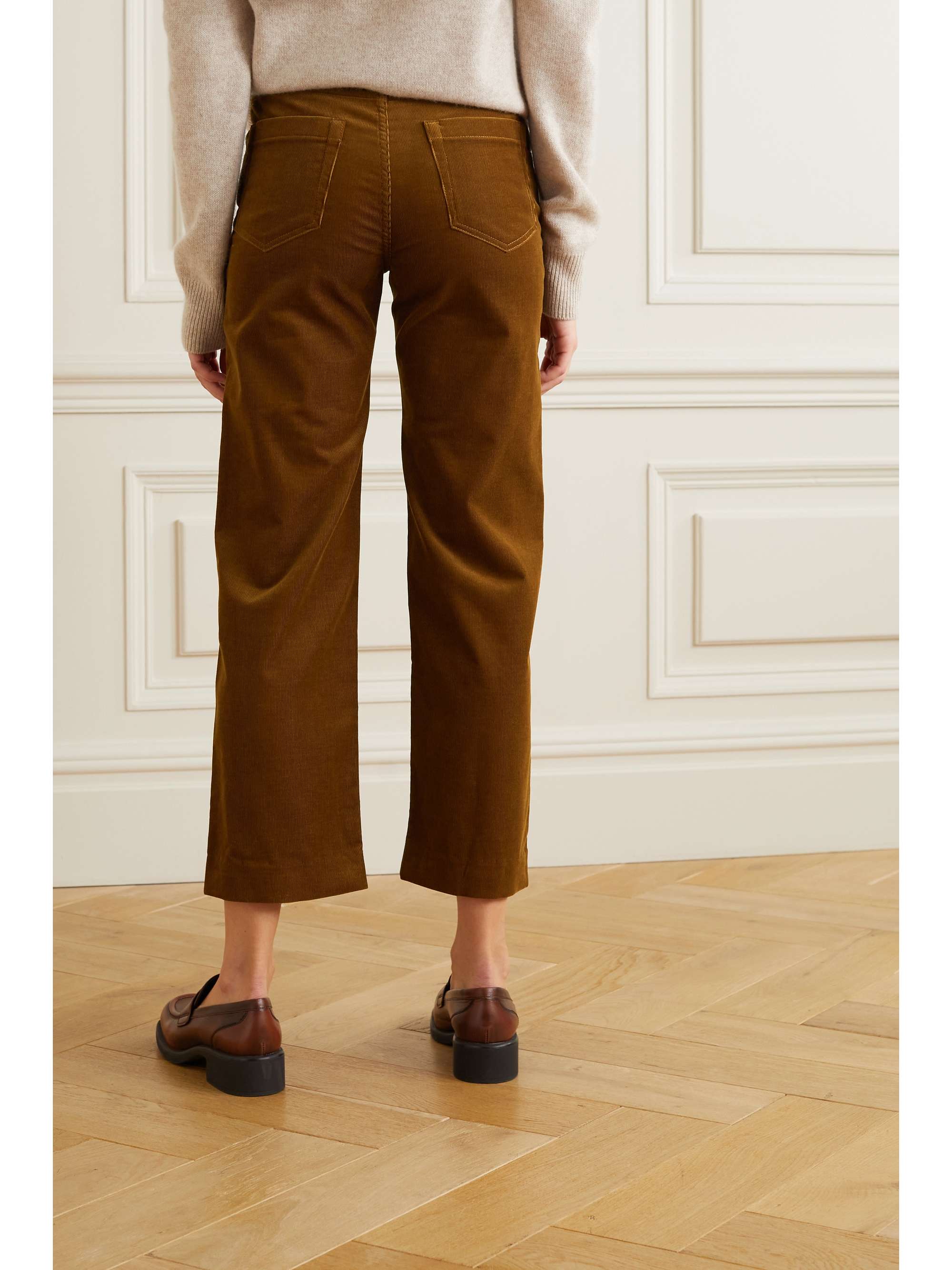 LORO PIANA Cotton-blend corduroy straight-leg pants