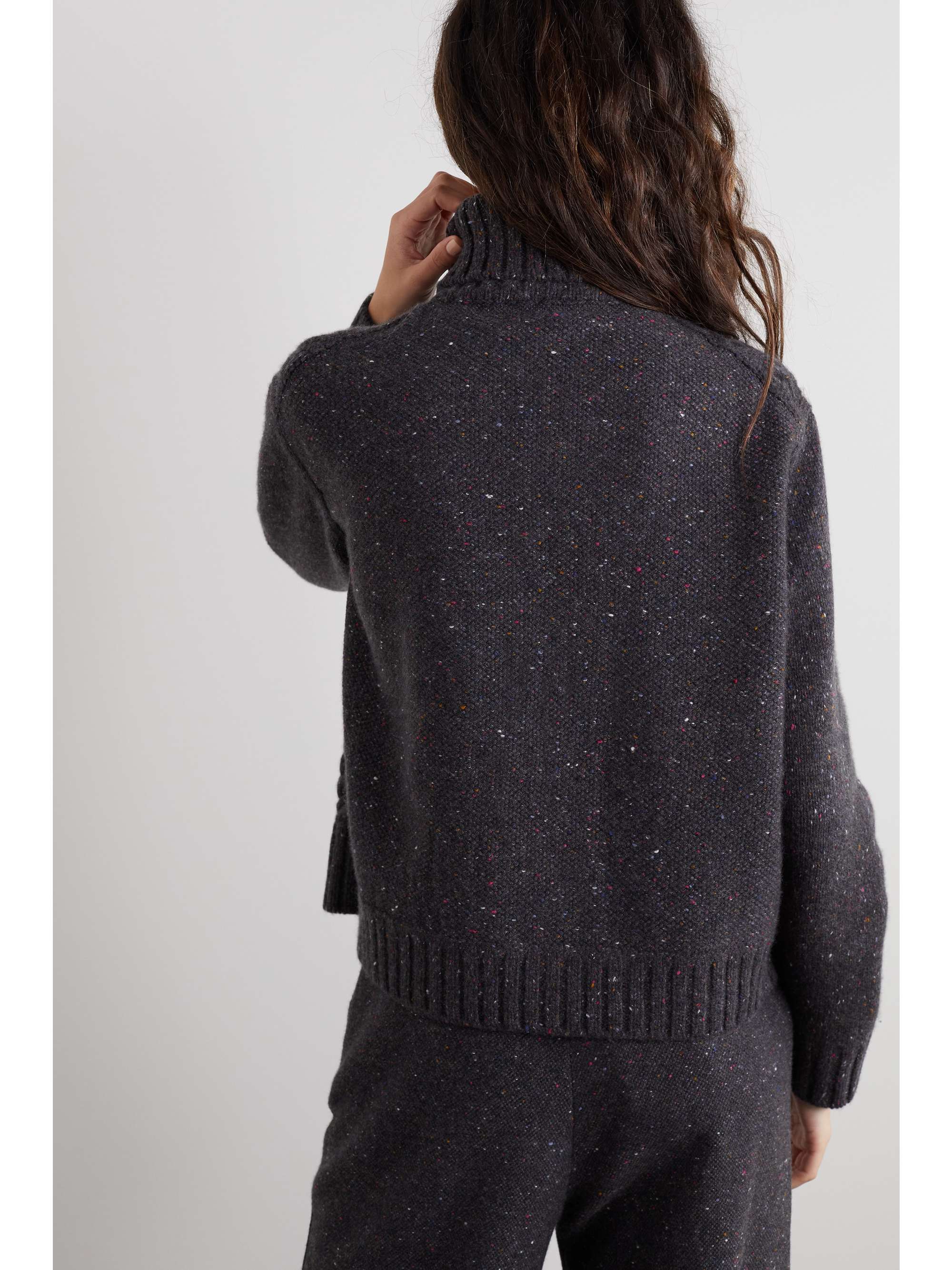 LORO PIANA Pontaccio Kaschmirpullover mit Rollkragen und Zopfstrickmuster