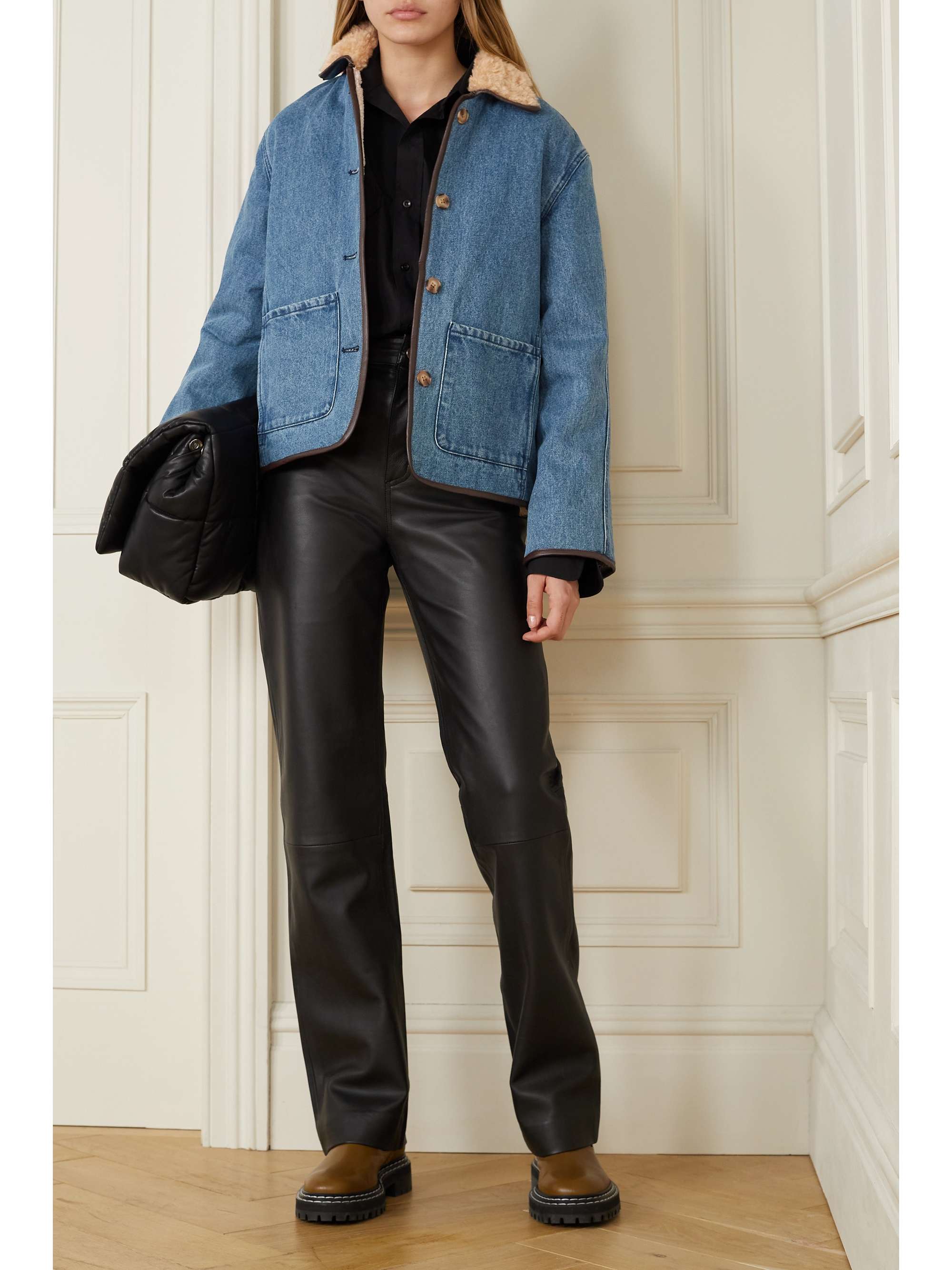 Mid denim Townes reversible faux 
