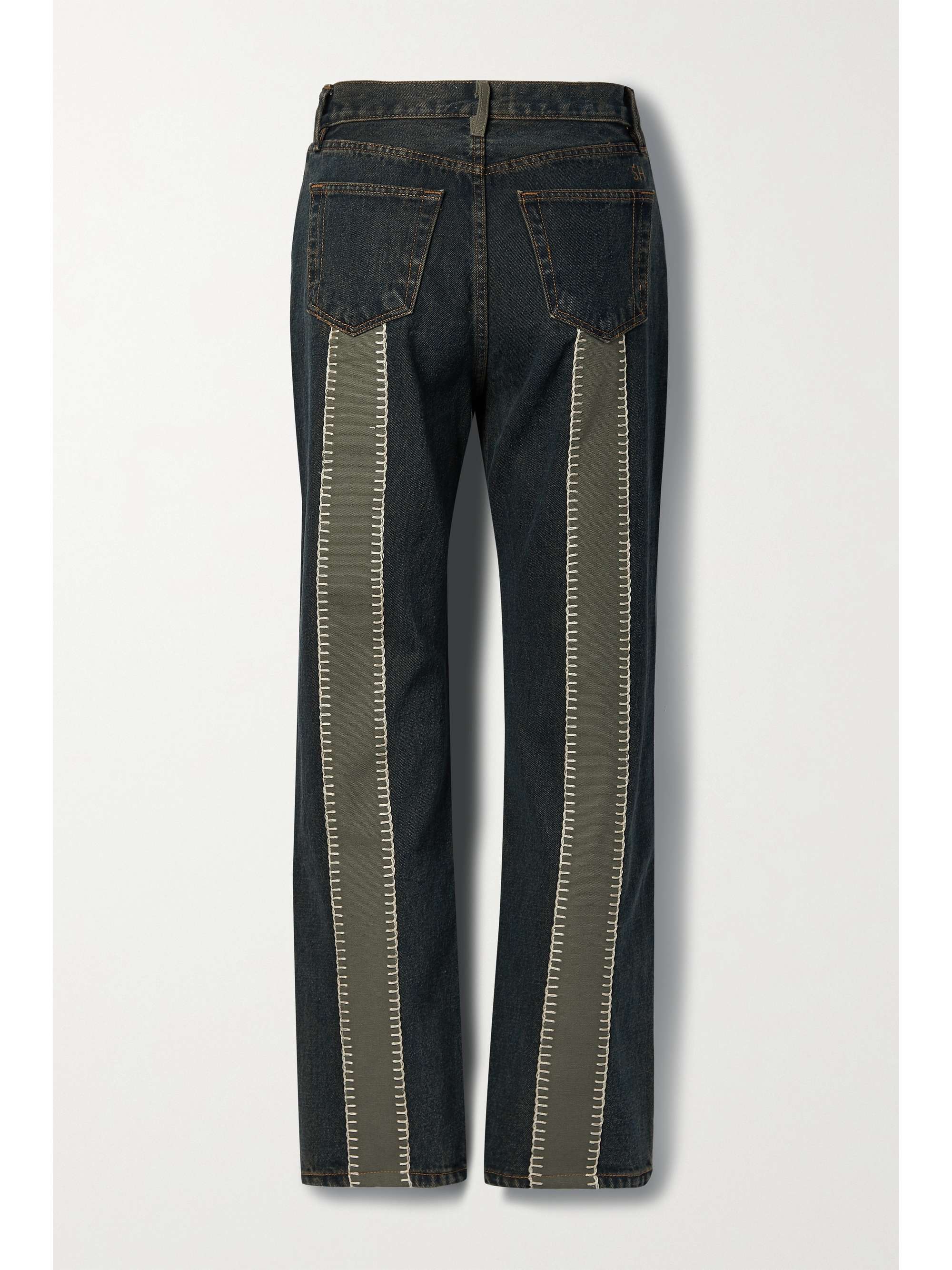 high-rise straight-leg jeans 