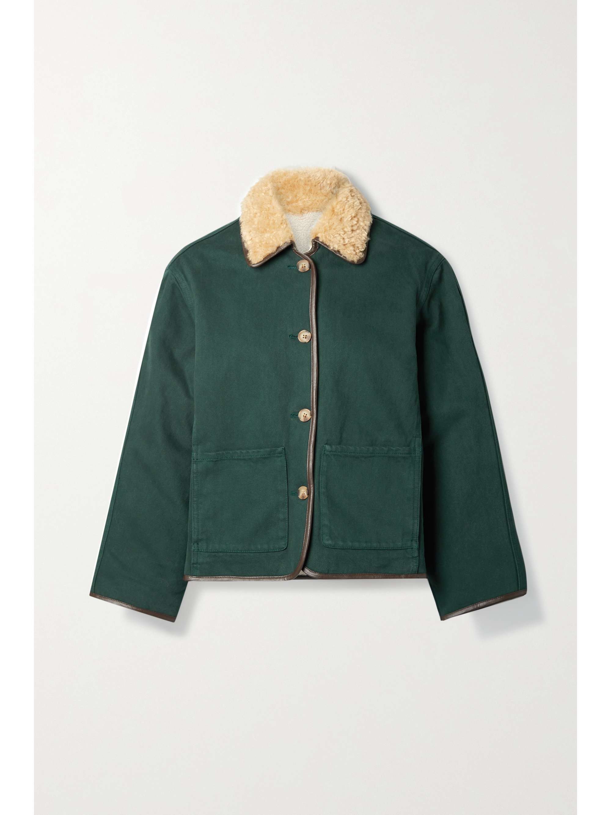 reversible faux shearling coat