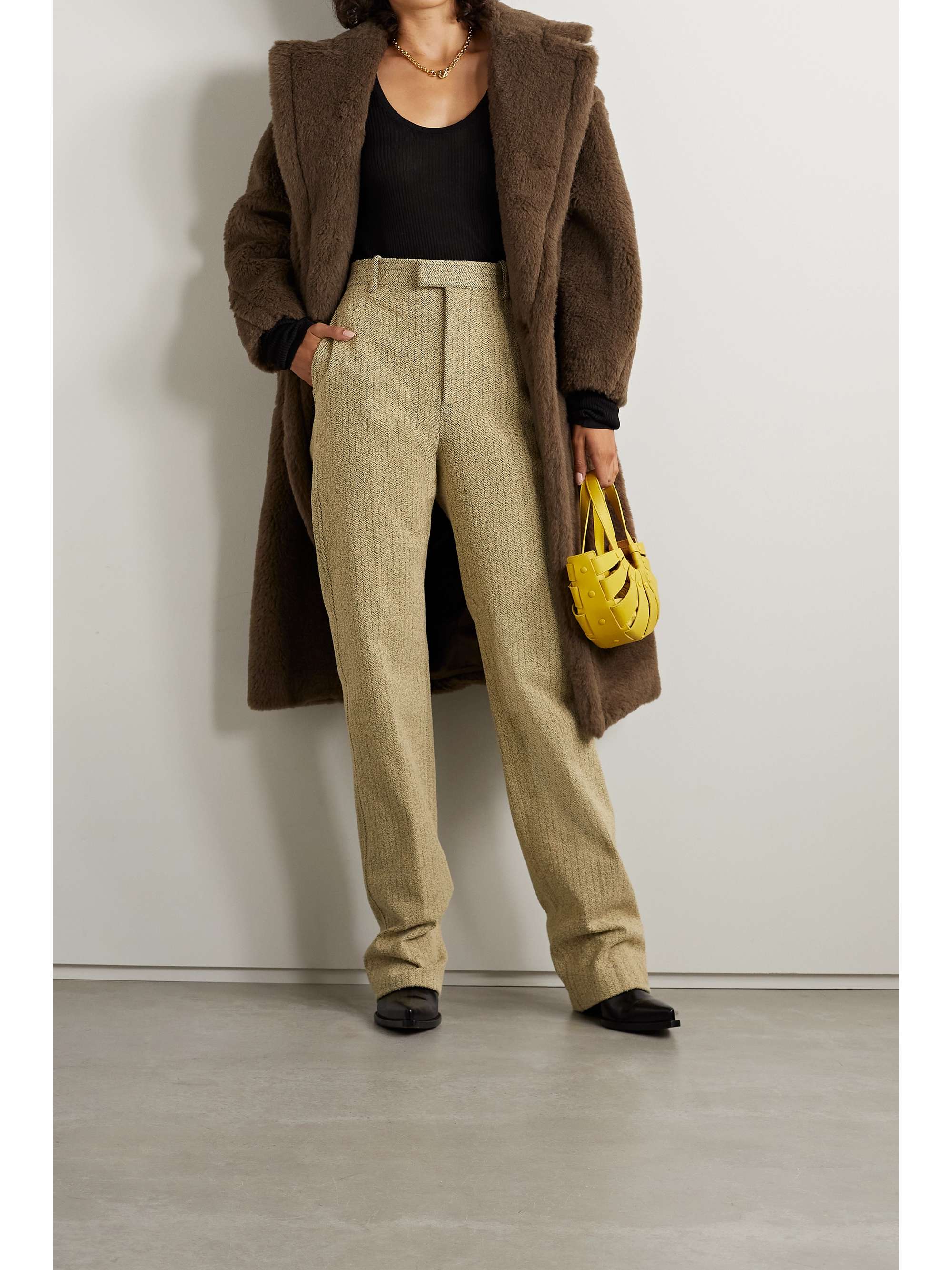 MAX MARA Tedgirl double-breasted alpaca, wool and silk-blend coat