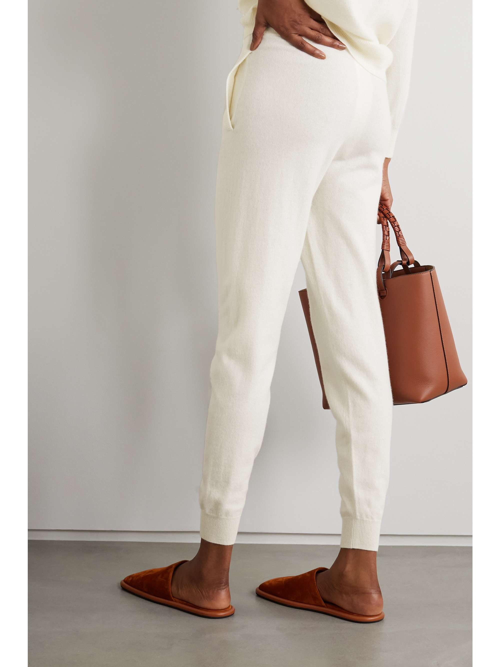 MAX MARA Delta embroidered wool and cashmere-blend tapered track pants