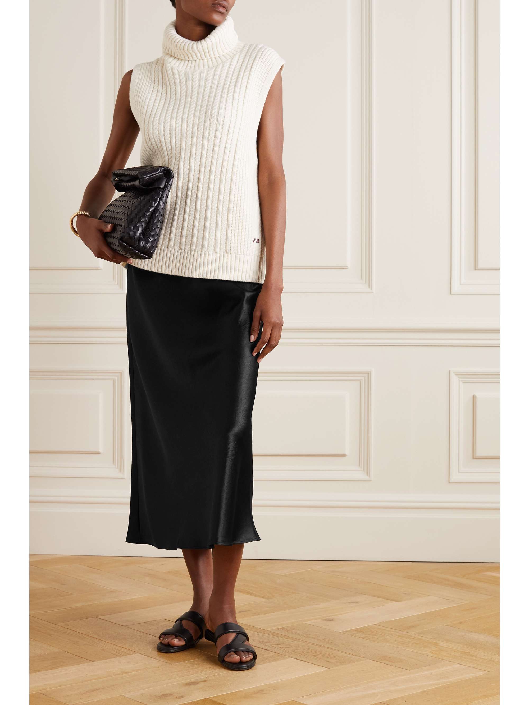 MAX MARA + Leisure Alessio washed-satin midi skirt