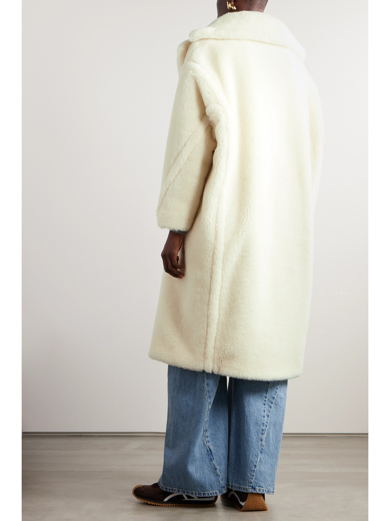 MAX MARA TEDGIRL DOUBLE-BREASTED ALPACA, WOOL AND SILK-BLEND COAT
