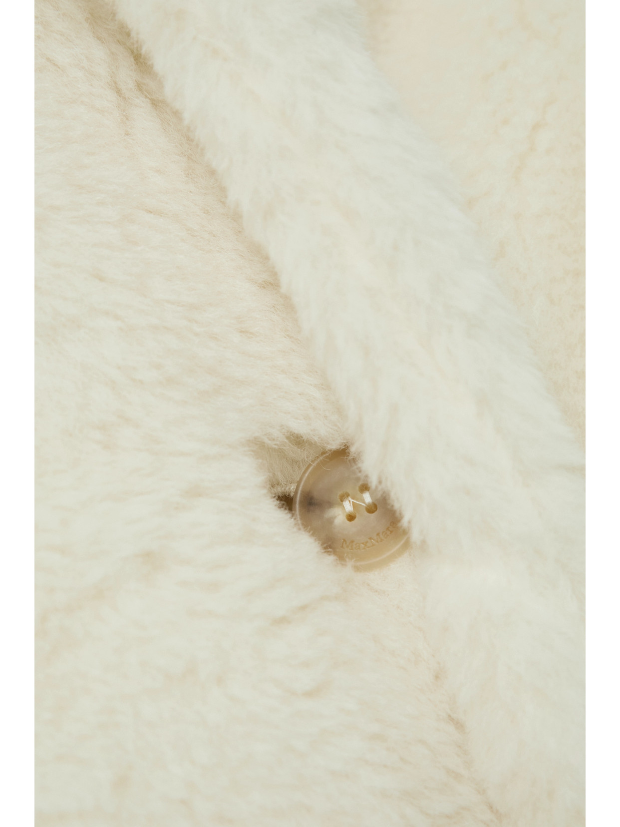 Shop Max Mara Tedgirl Double-breasted Alpaca, Wool And Silk-blend Coat In Ivory