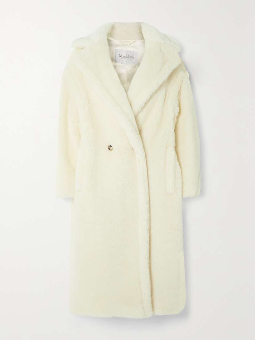 Max Mara Tedgirl Double-breasted Alpaca, Wool And Silk-blend Coat