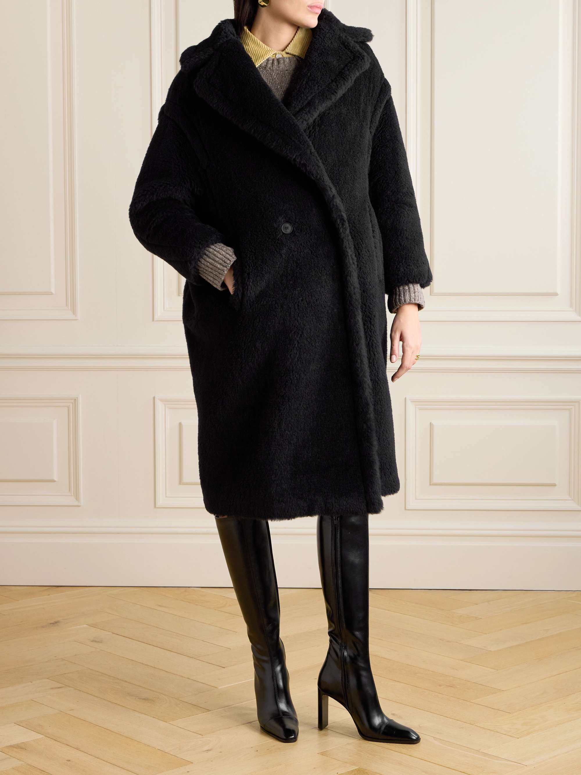 MAX MARA Tedgirl double-breasted alpaca, wool and silk-blend coat