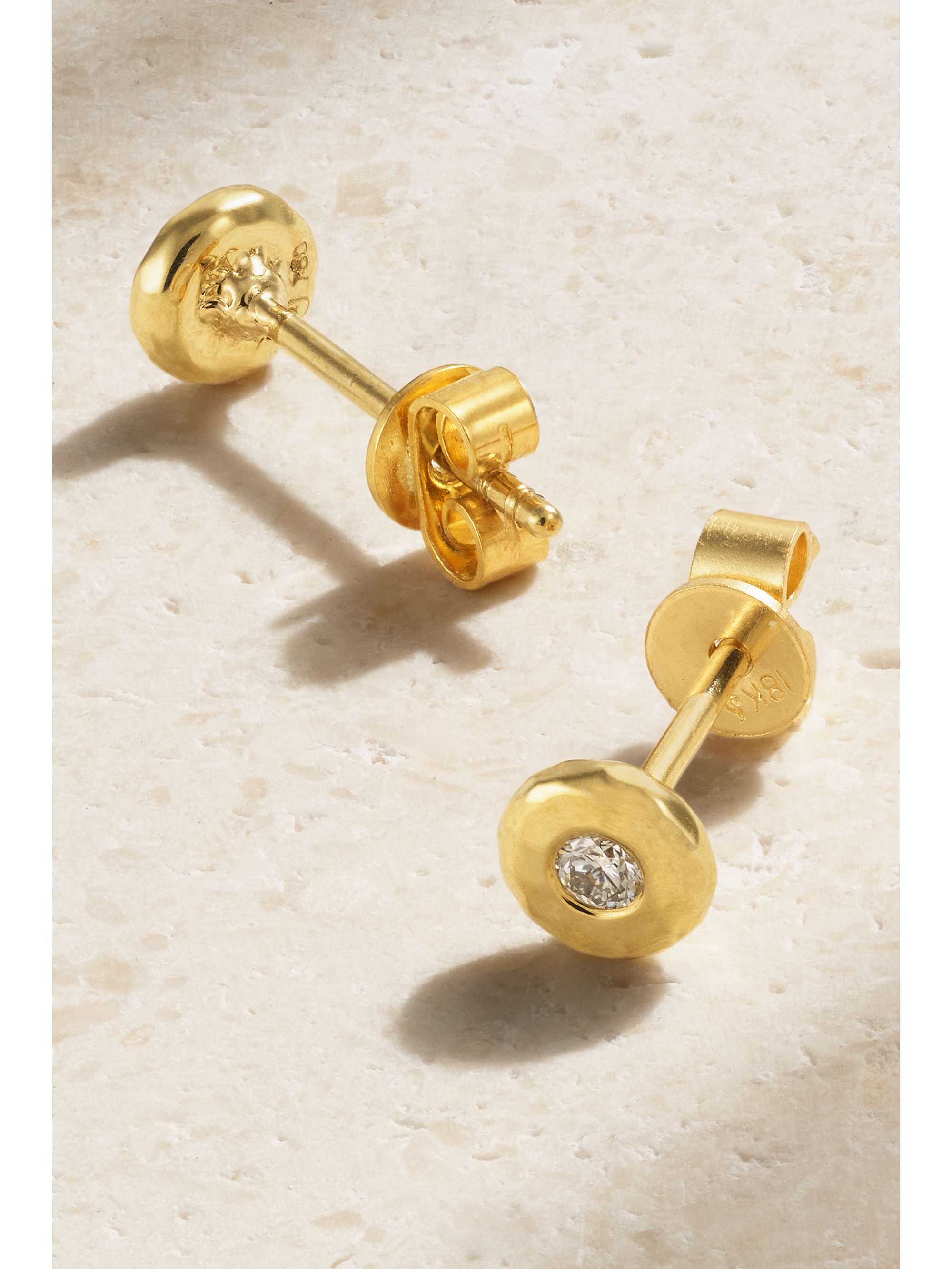 OCTAVIA ELIZABETH + NET SUSTAIN Nesting Gem 18-karat gold diamond earrings