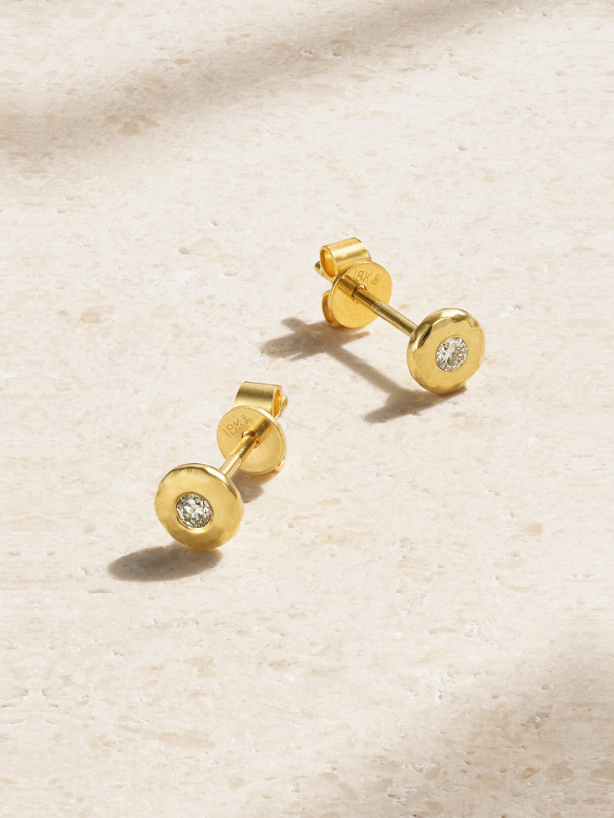 Octavia Elizabeth + Net Sustain Nesting Gem 18-karat Gold Diamond Earrings In Gold