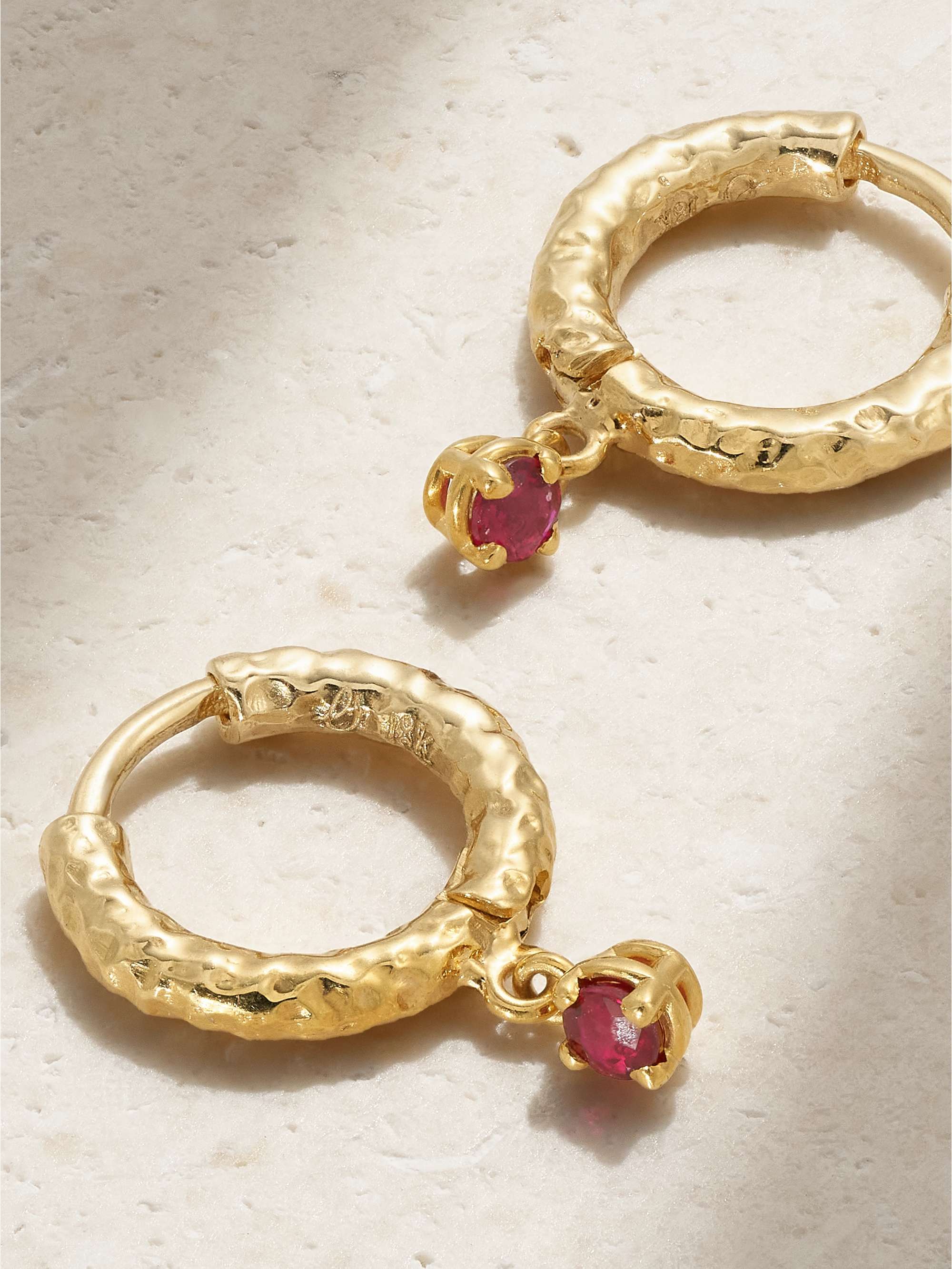 OCTAVIA ELIZABETH + NET SUSTAIN Micro Gabby 18-karat recycled gold diamond hoop earrings