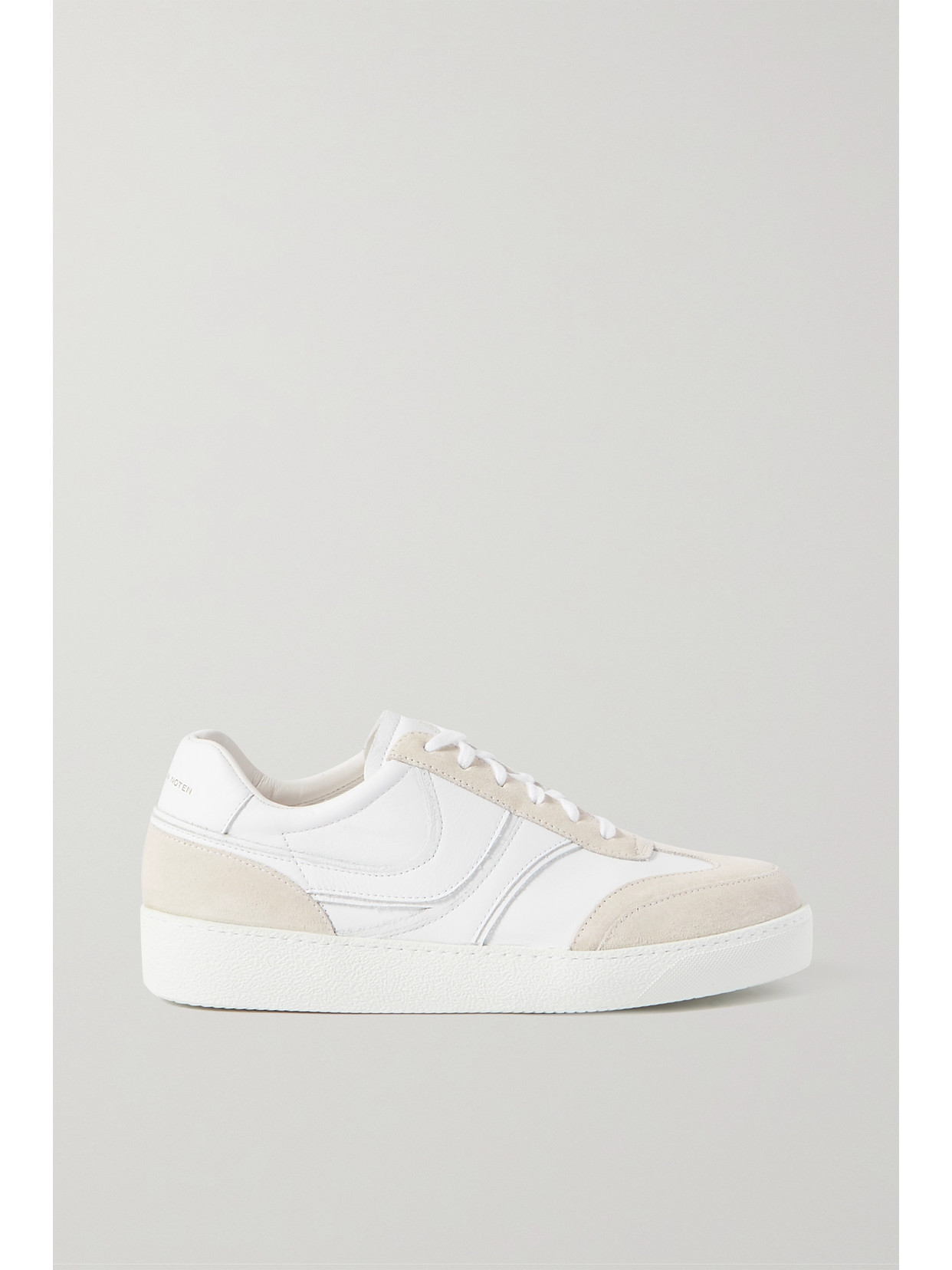 DRIES VAN NOTEN SUEDE-TRIMMED LEATHER trainers