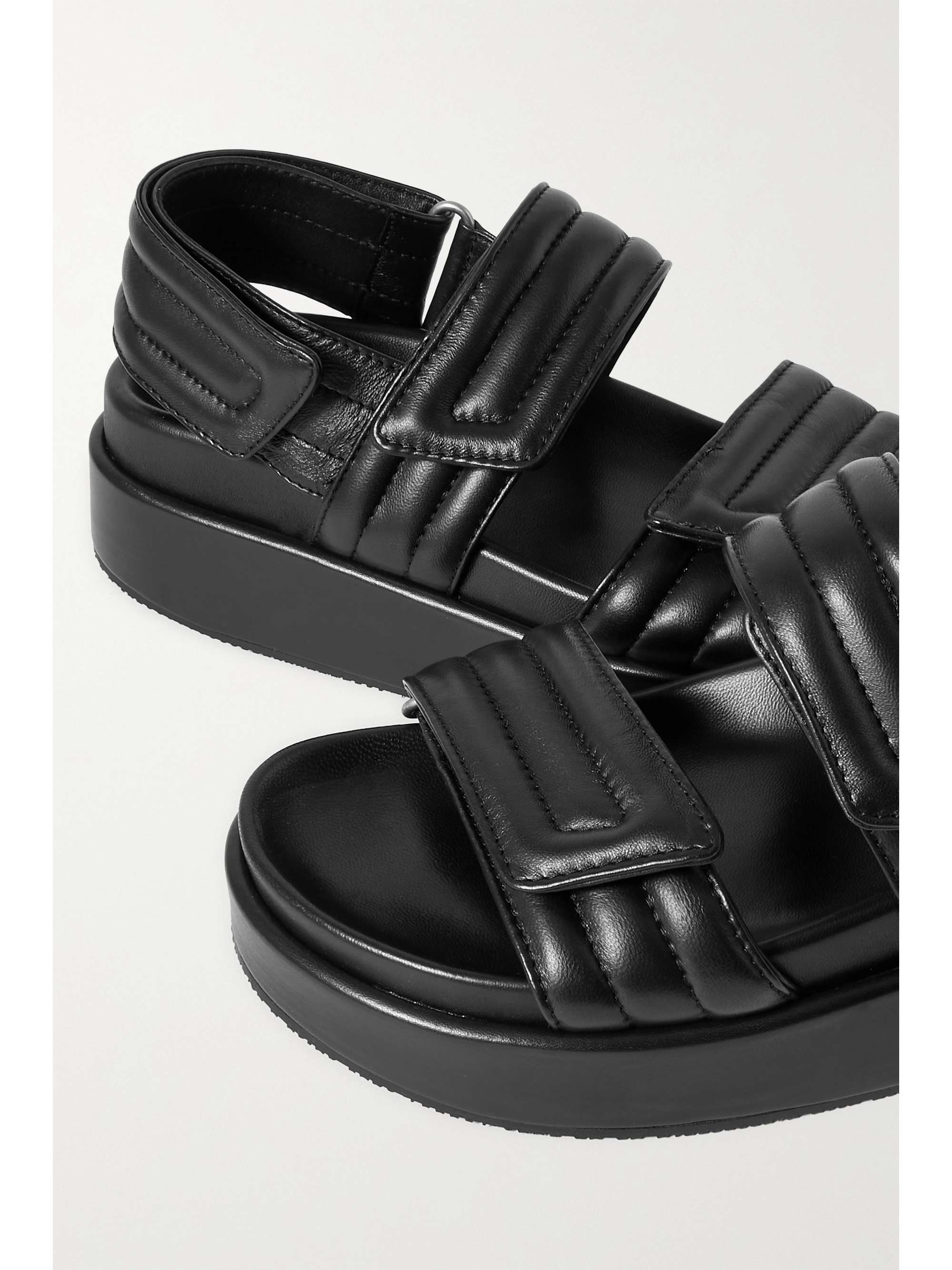 dries van noten leather platform sandals