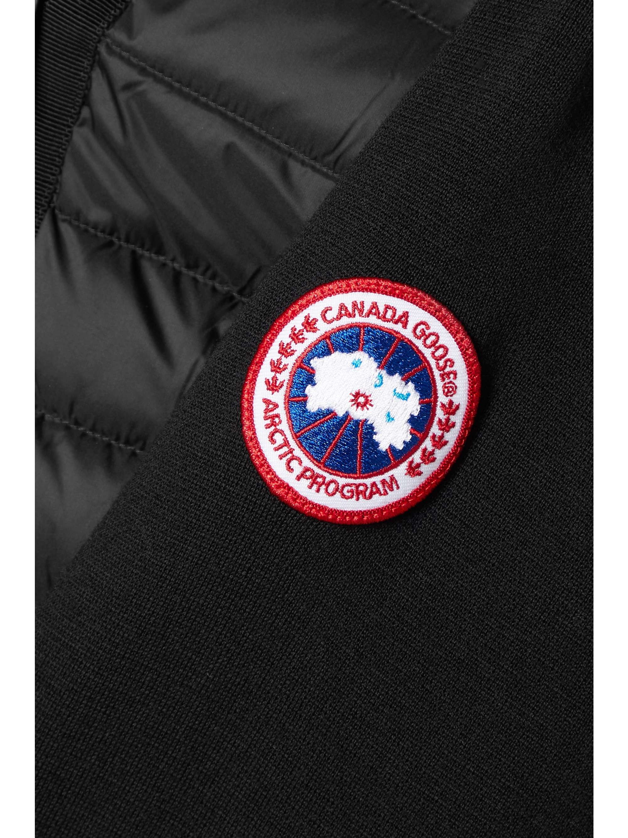 CANADA GOOSE Hybridge paneled wool and quilted shell down jacket