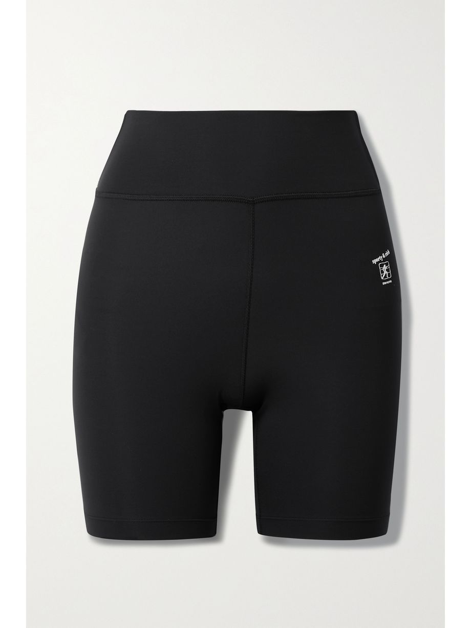 Printed stretch shorts by Sporty and Rich, available on net-a-porter.com for $130 Olivia Culpo Shorts Exact Product 