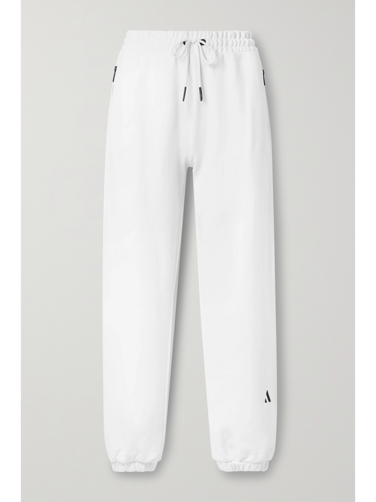 Aarmy Embroidered Cotton-jersey Track Pants In White