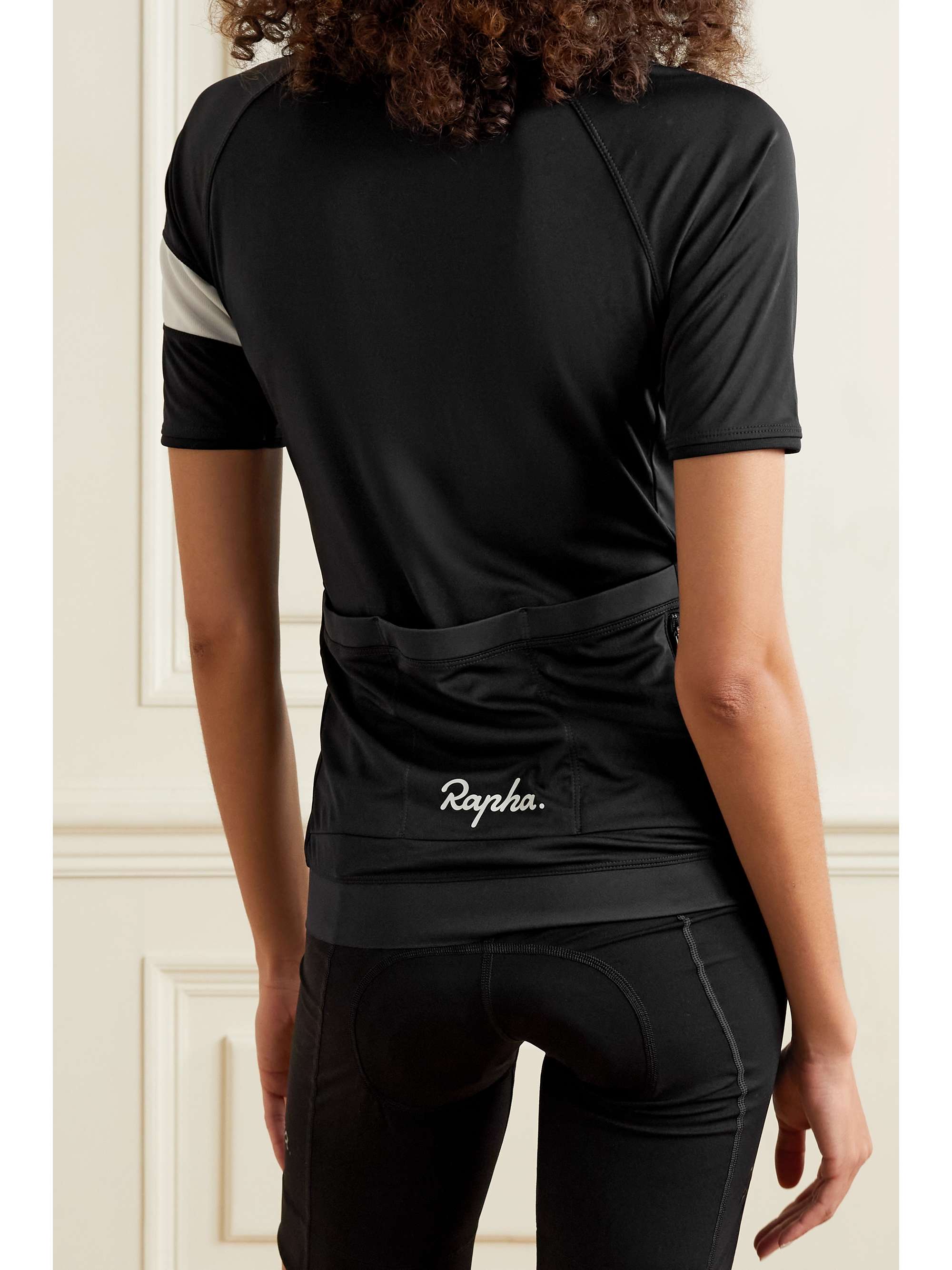 Black Core stretch cycling jersey 
