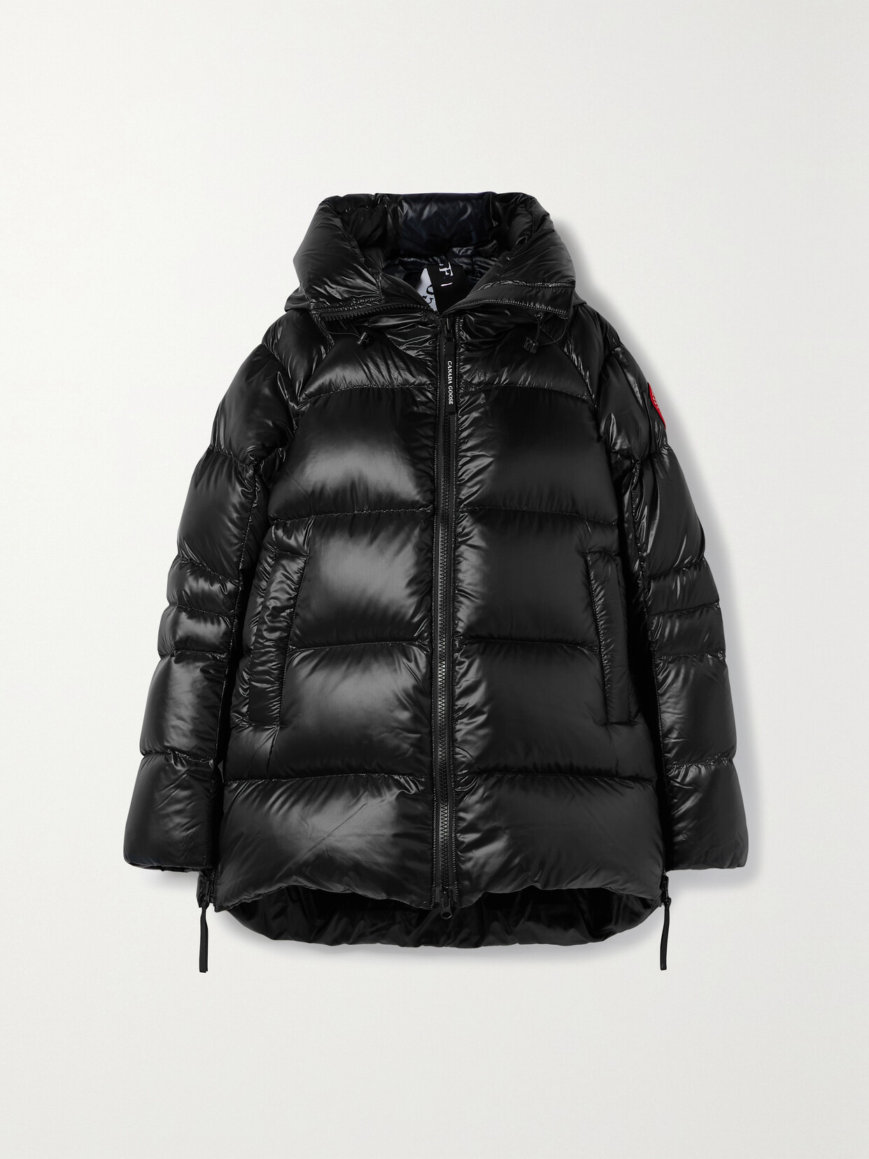 Canada Goose Cypress Hooded Quilted Recycled Shell Down Jacket - Black