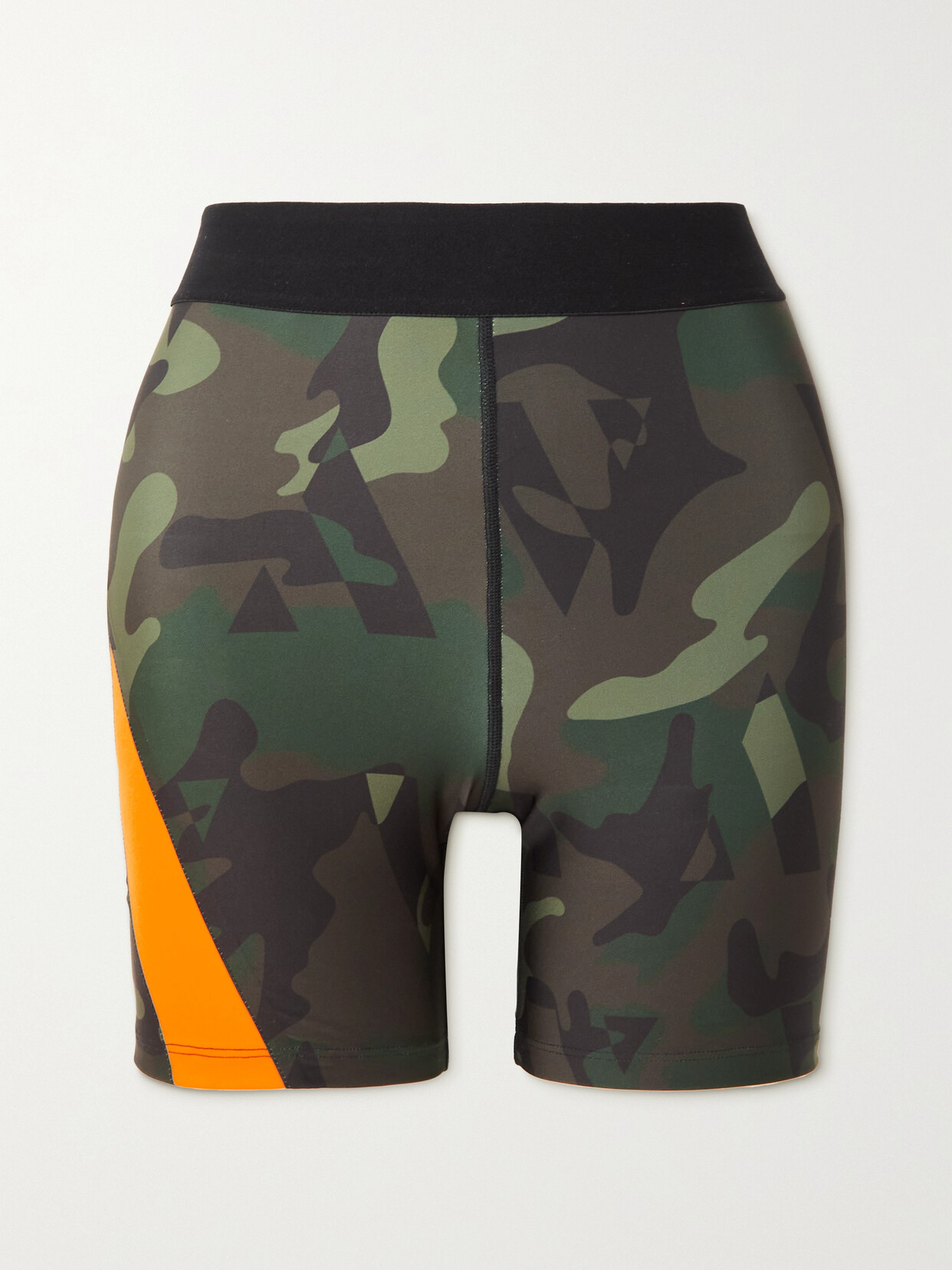 Aarmy Romeo Camouflage-print Stretch Shorts In Green