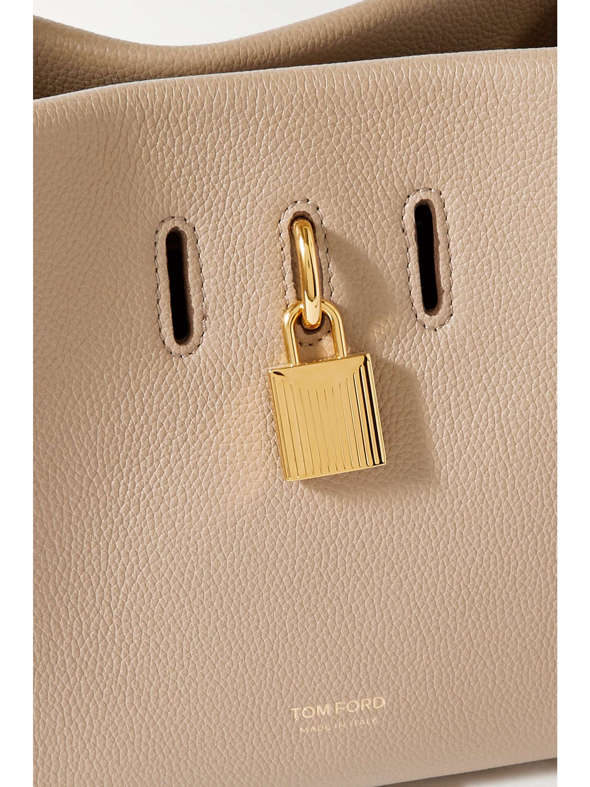 TOM FORD Padlock small textured-leather shoulder bag